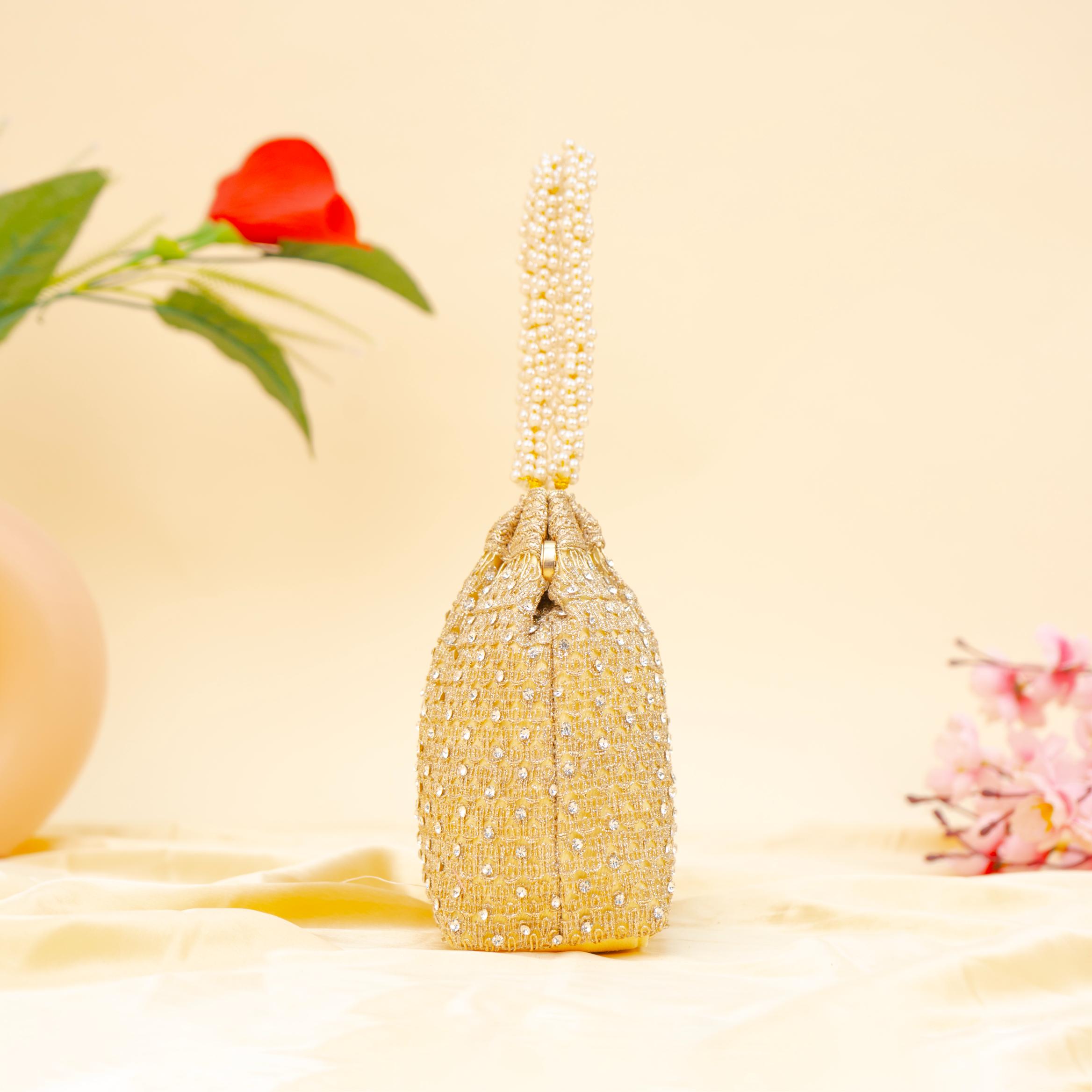 Pearl Mesh Glam Potli