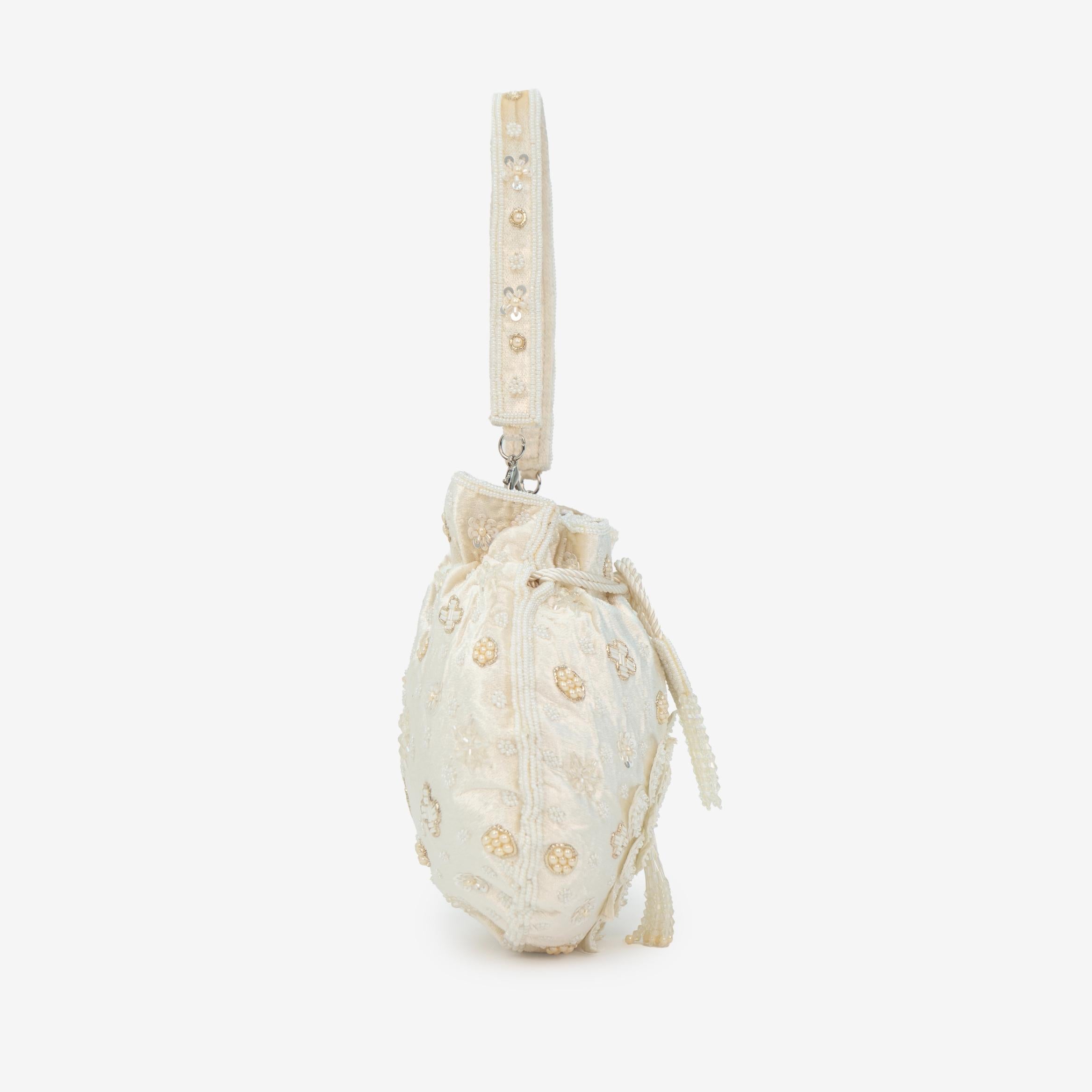Precious Pearl Bloom Potli