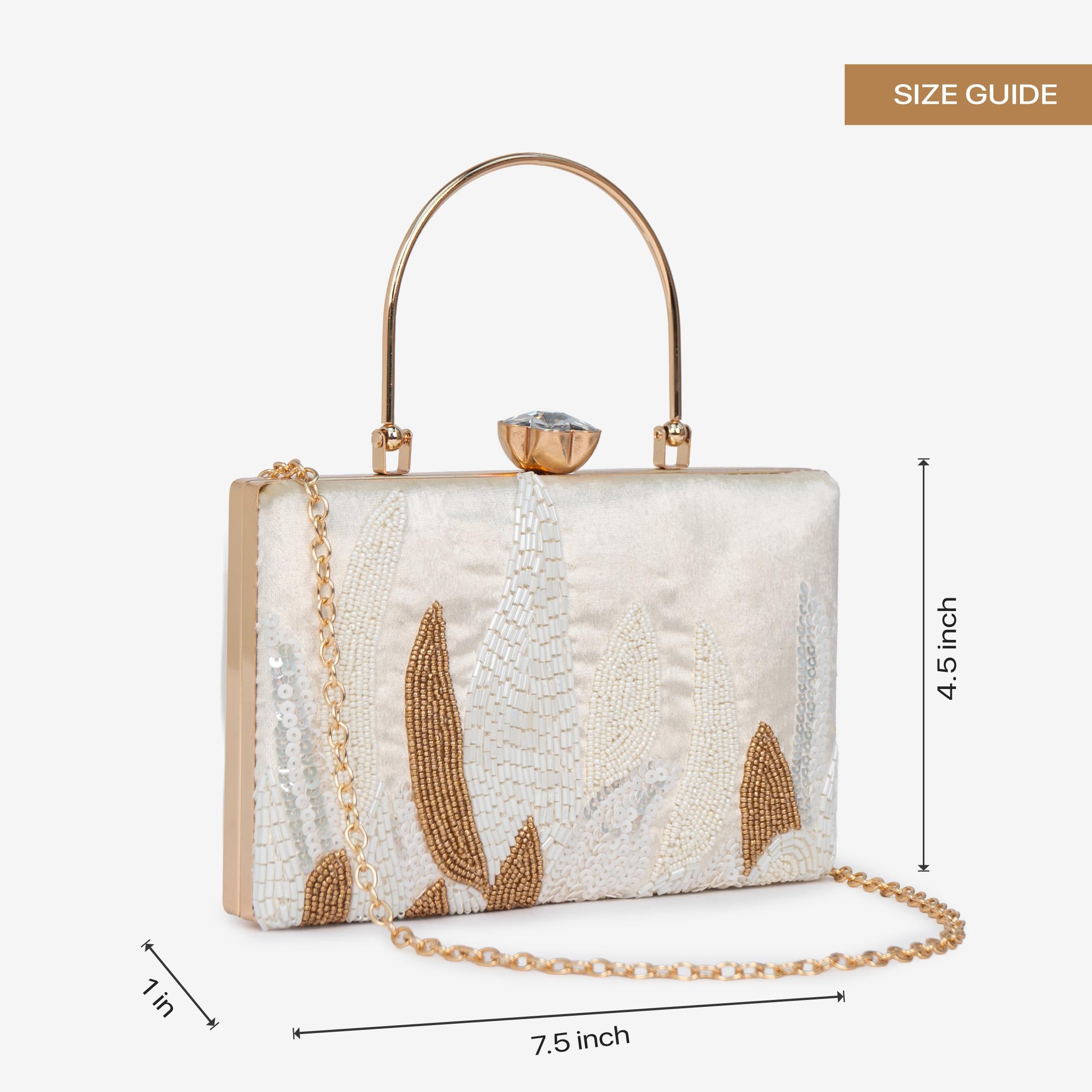 Ivory Palm Clutch