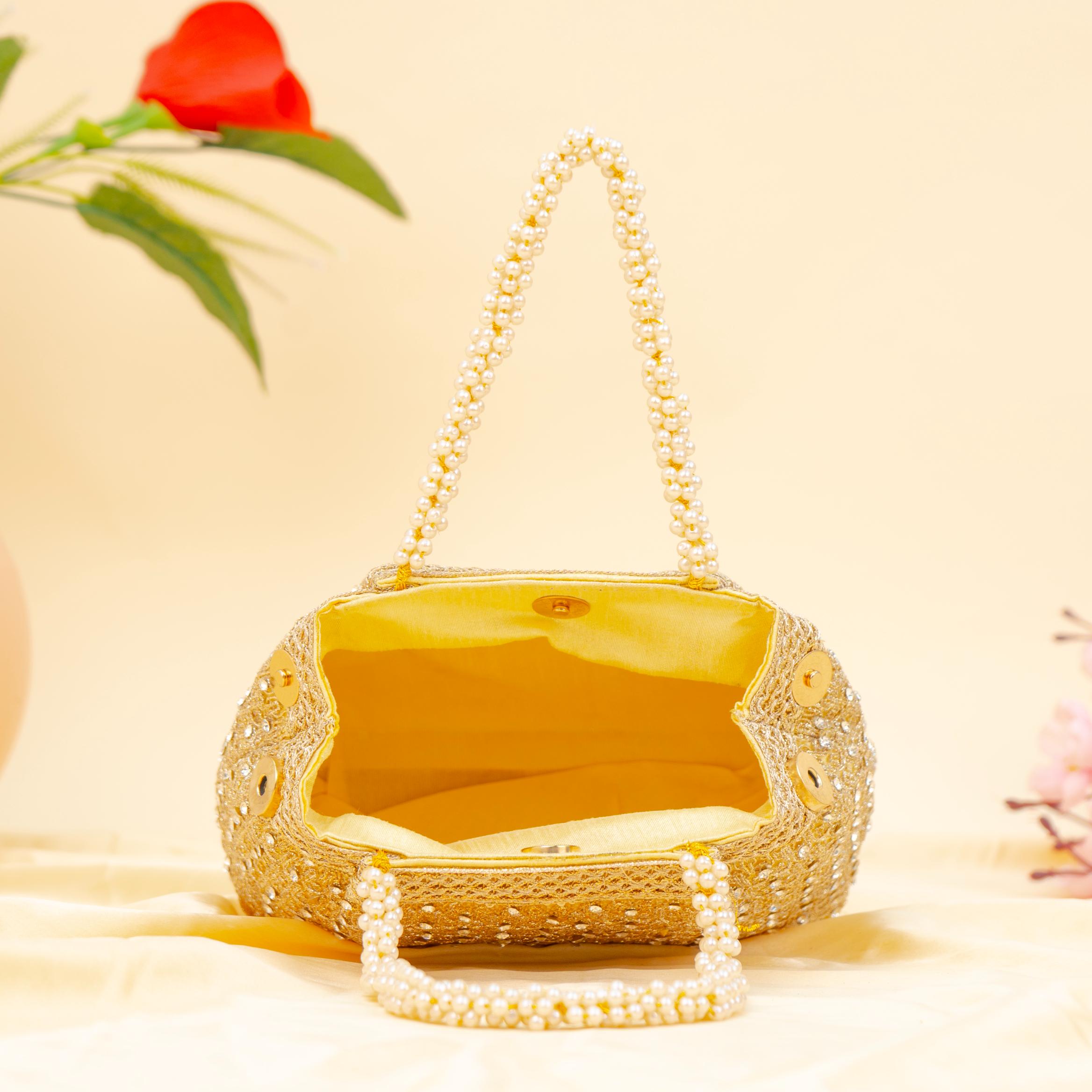 Pearl Mesh Glam Potli