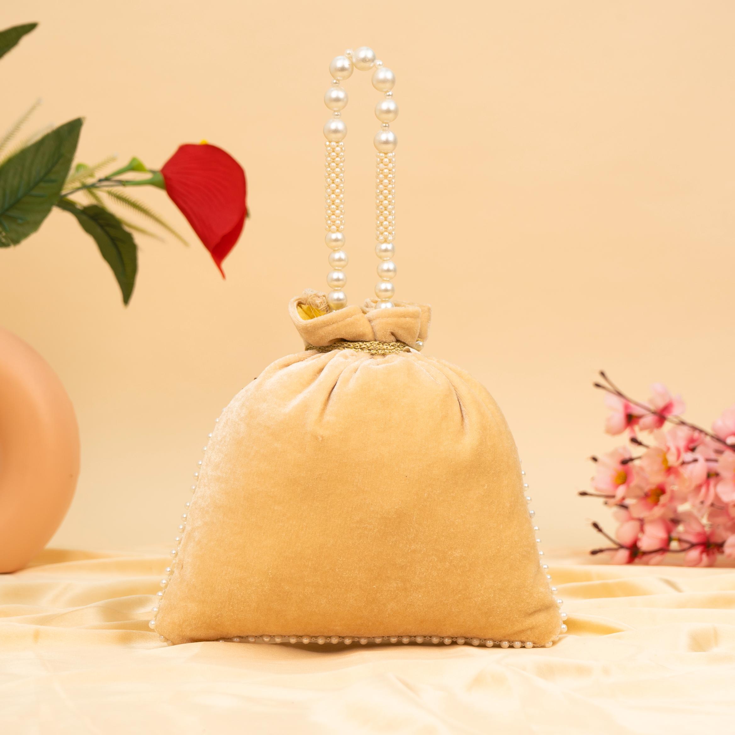 Vibrant Floral Zardosi Potli