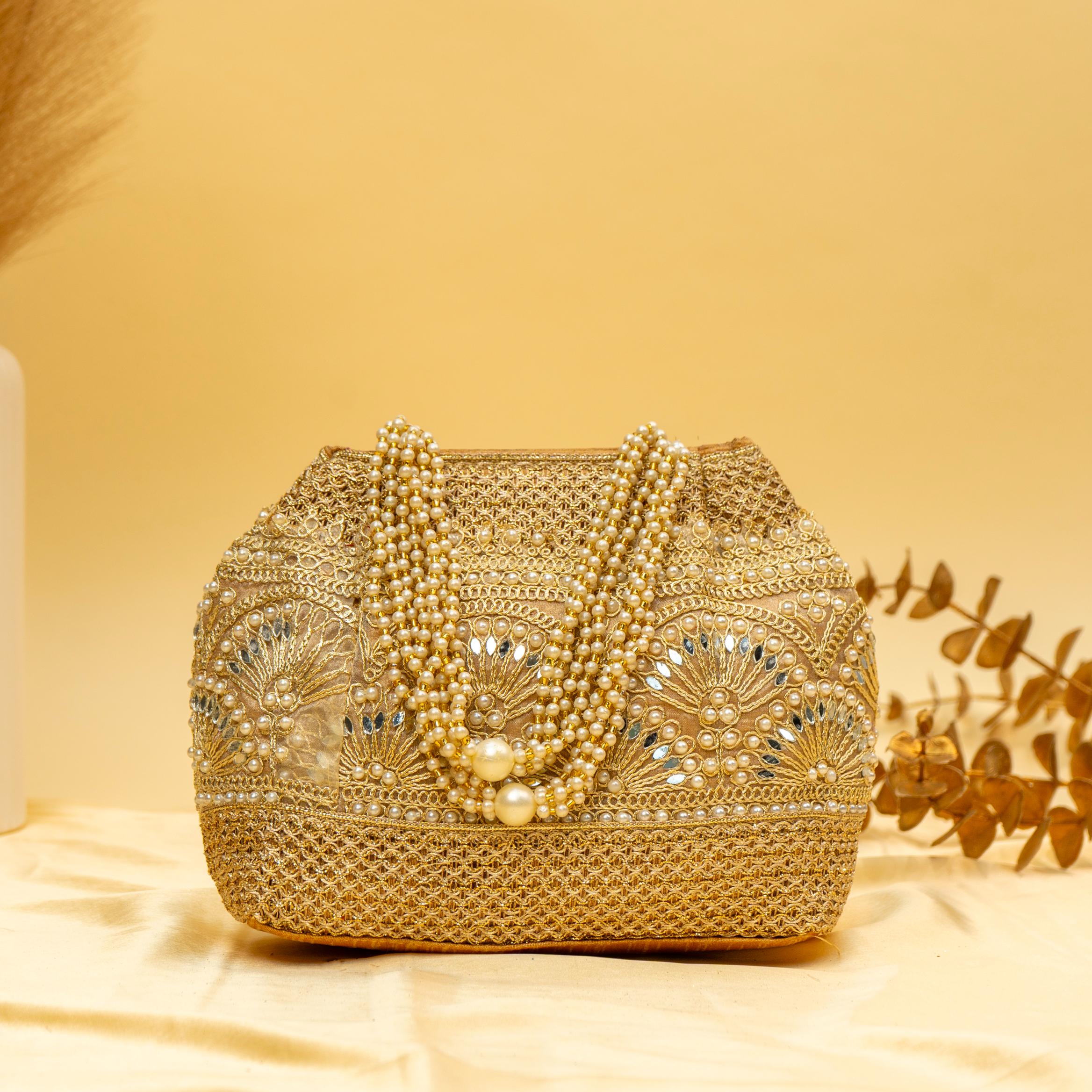 Timeless Pearlwork Potli