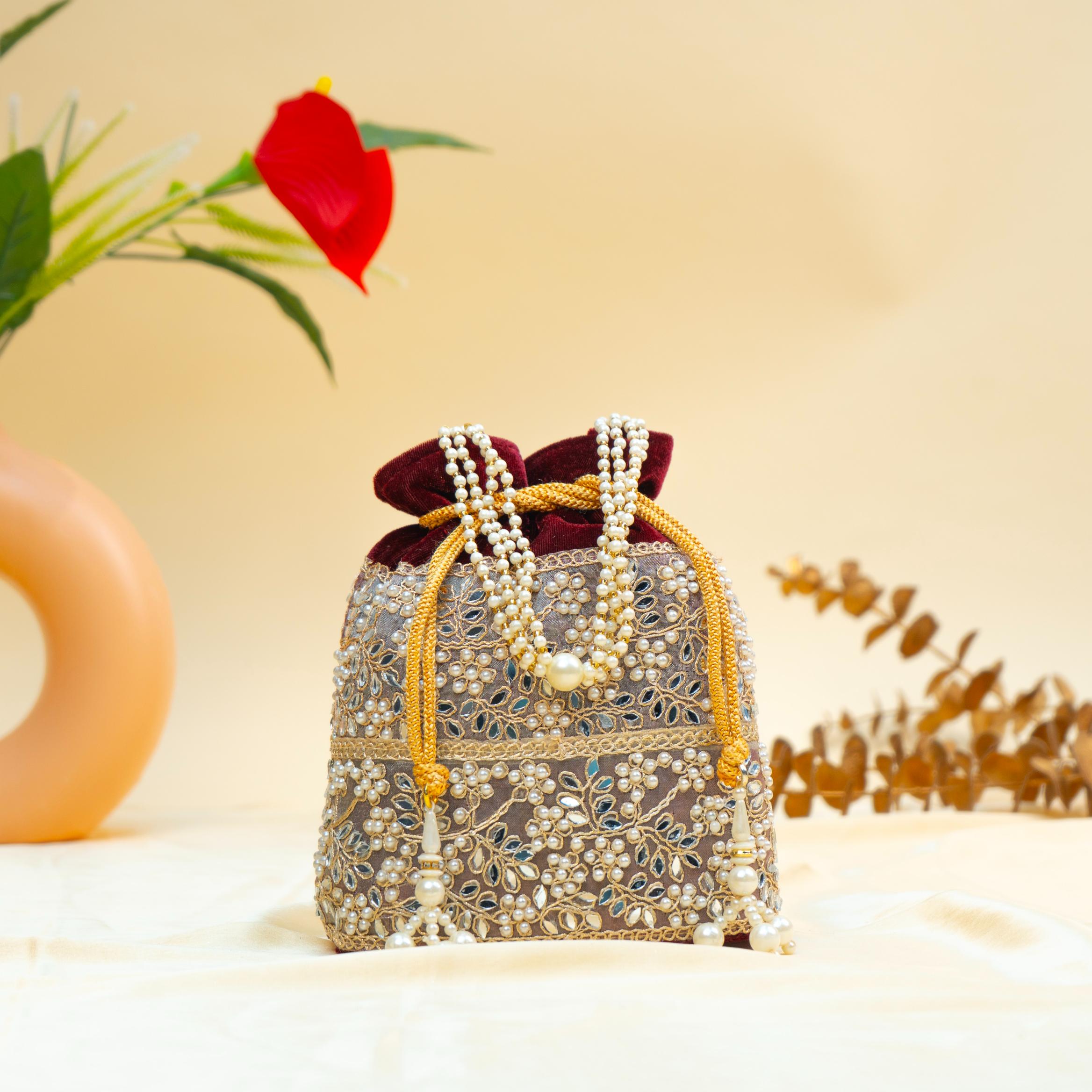 Grace Pearl Bead Potli