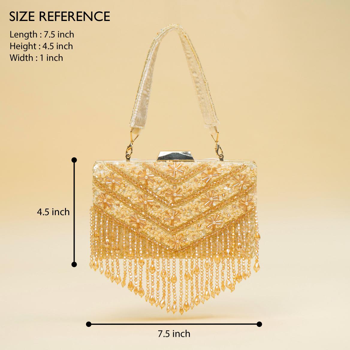 Timeless Pearl Gold Clutch
