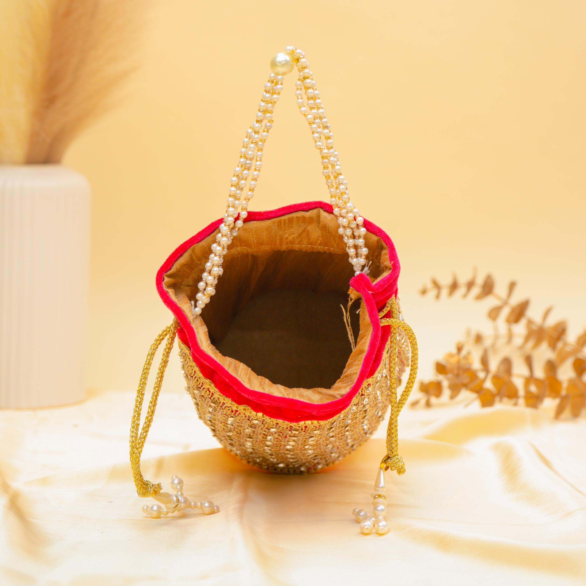 Regal Stone & Bead Potli