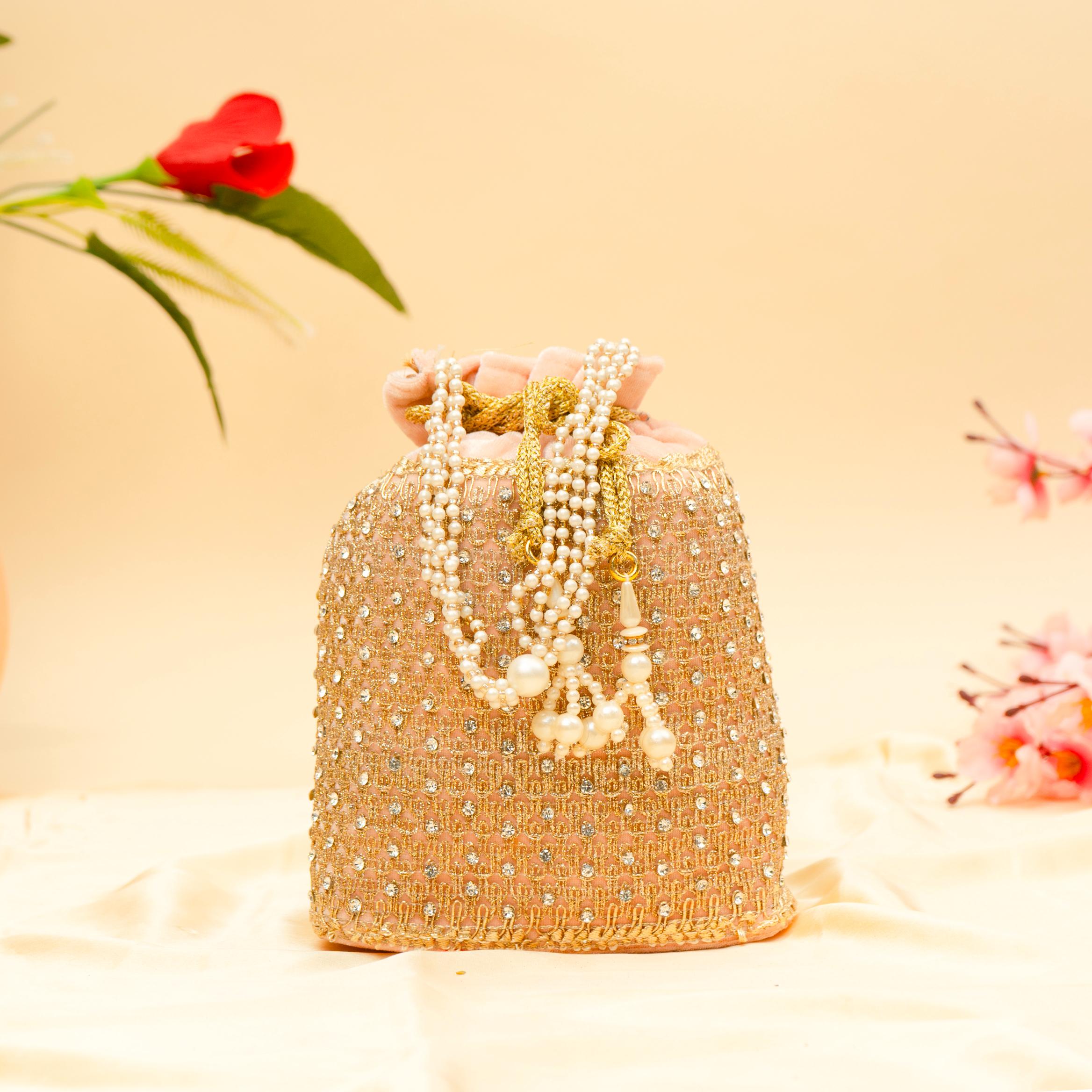 Opulent Thread & Pearl Potli