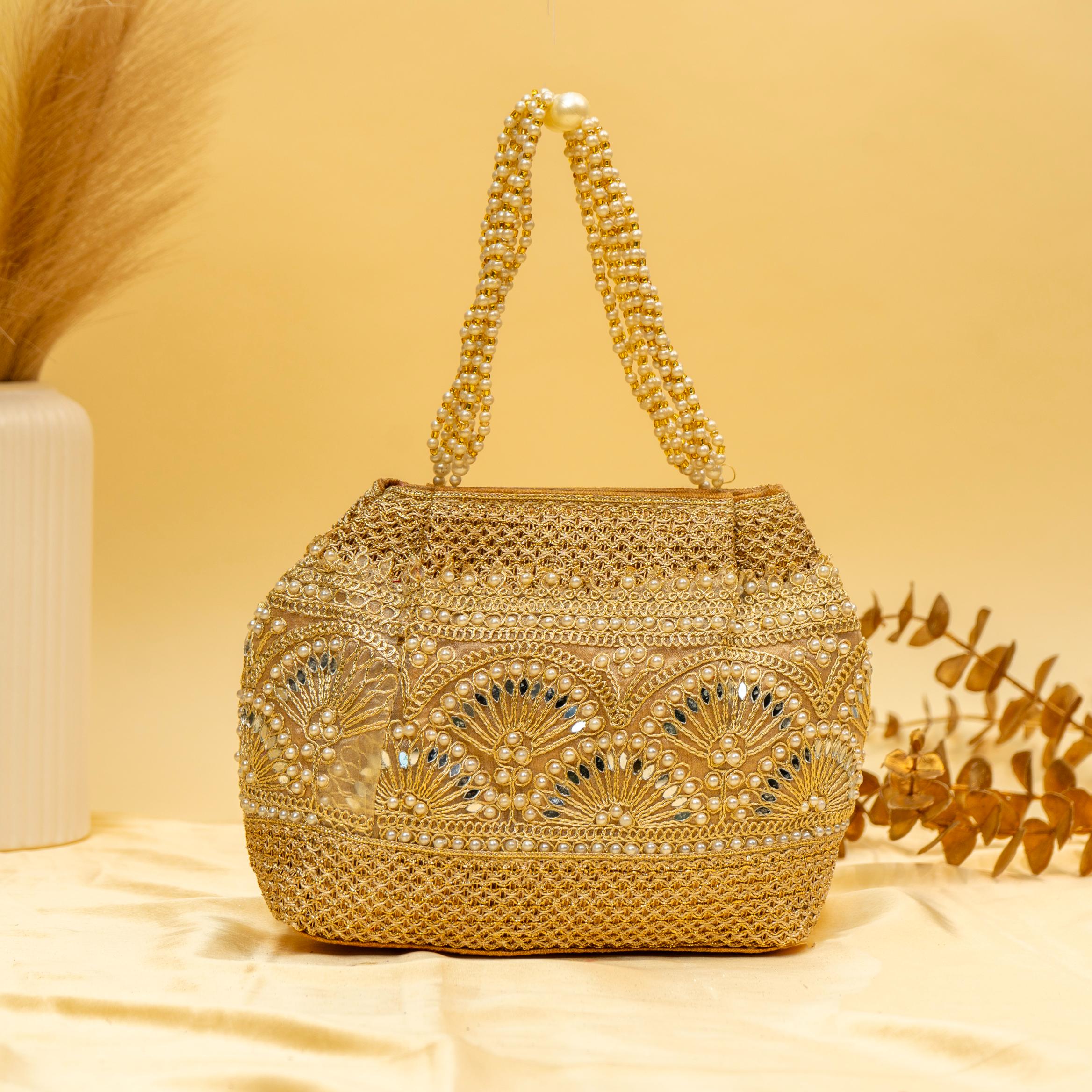 Timeless Pearlwork Potli