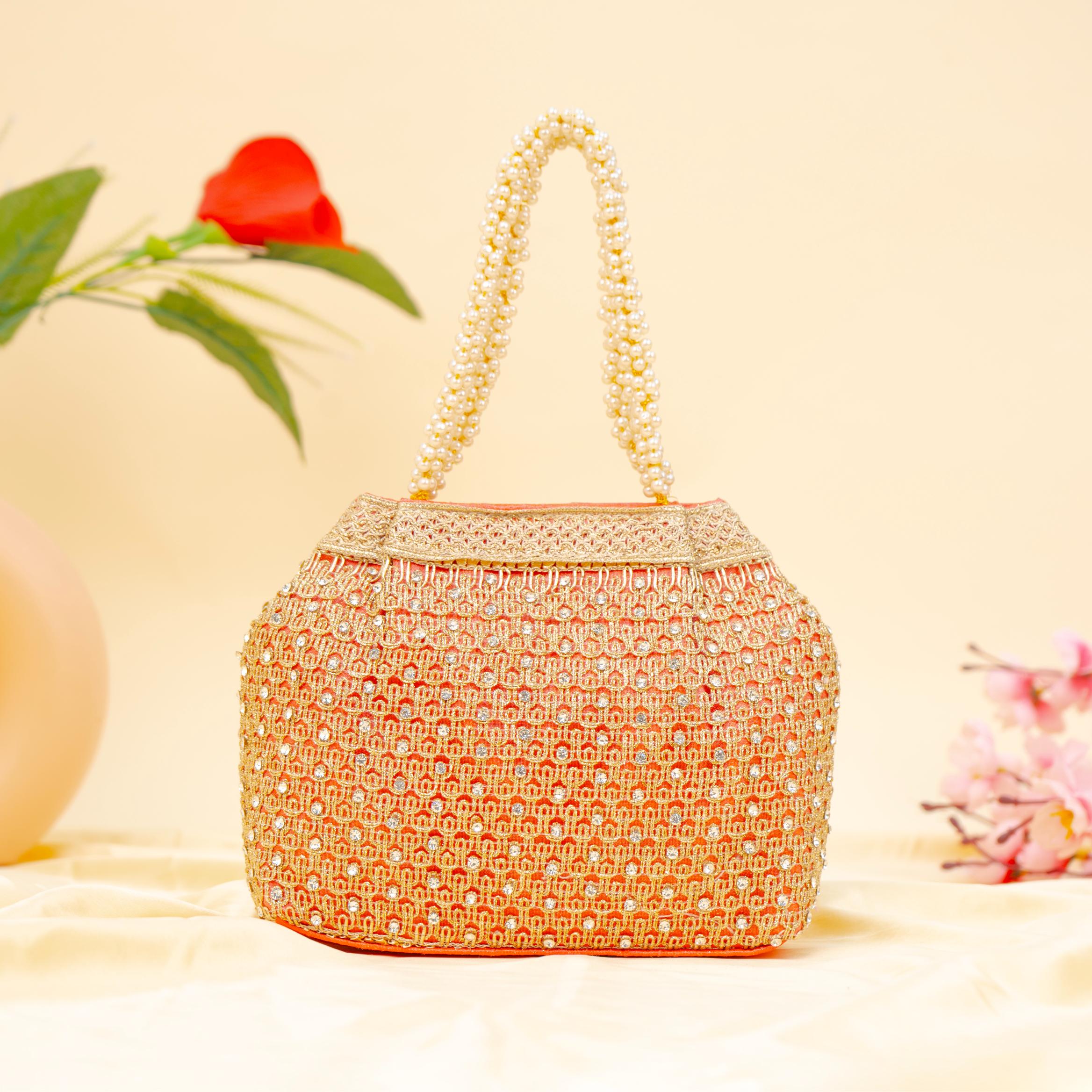 Pearl Mesh Glam Potli