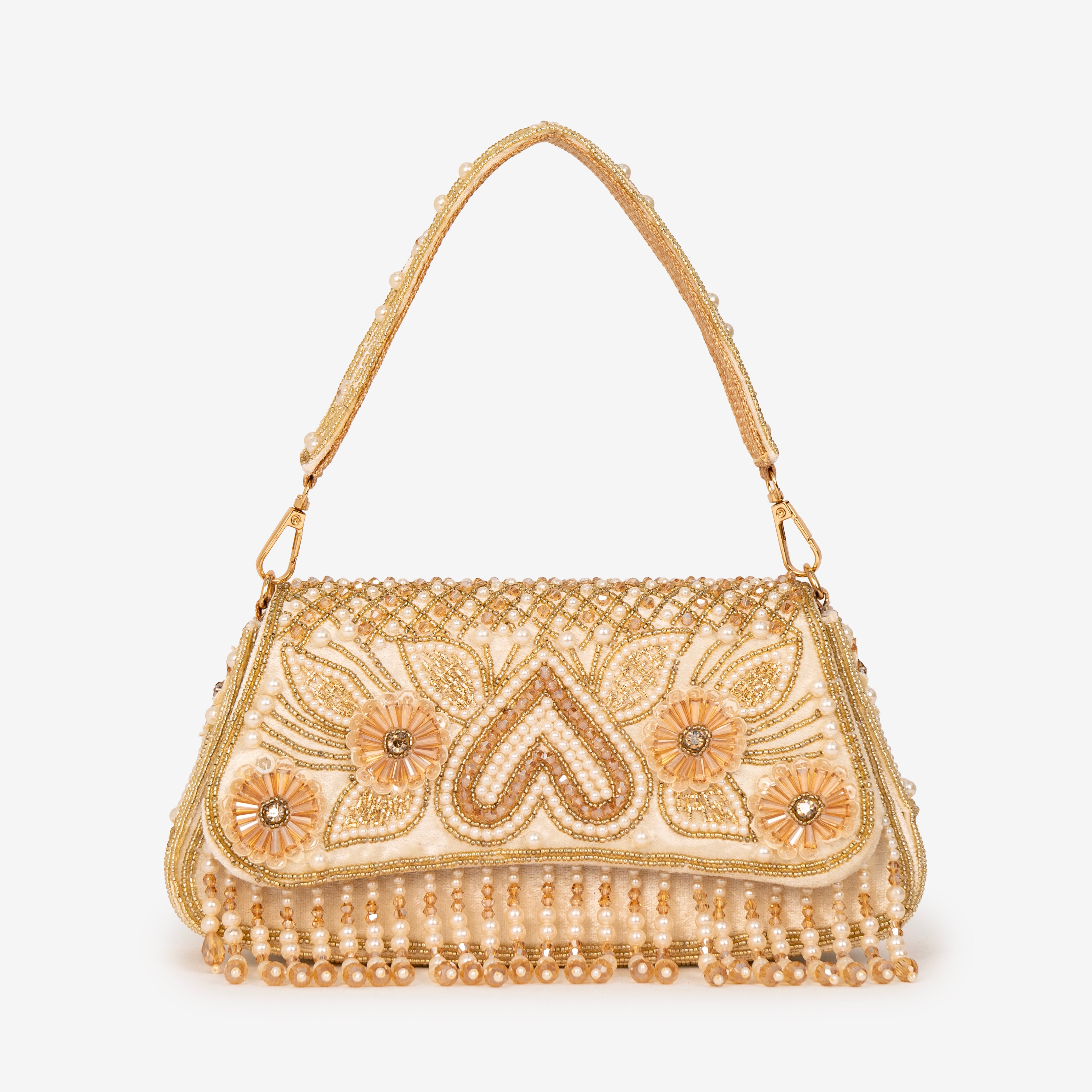 Intricate Beaded Party Shoulder Bag