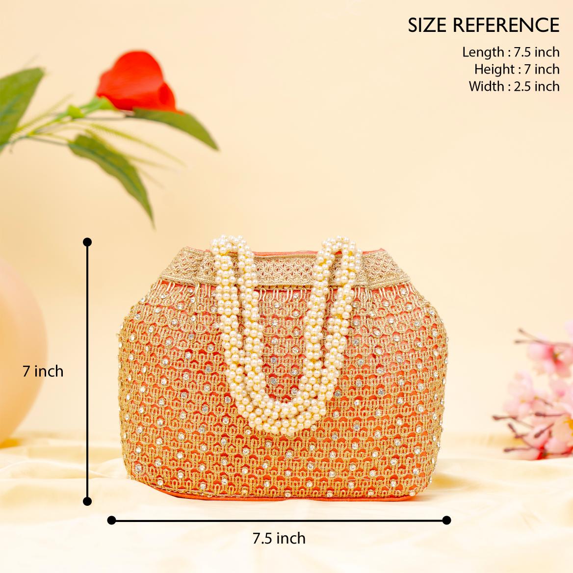 Pearl Mesh Glam Potli