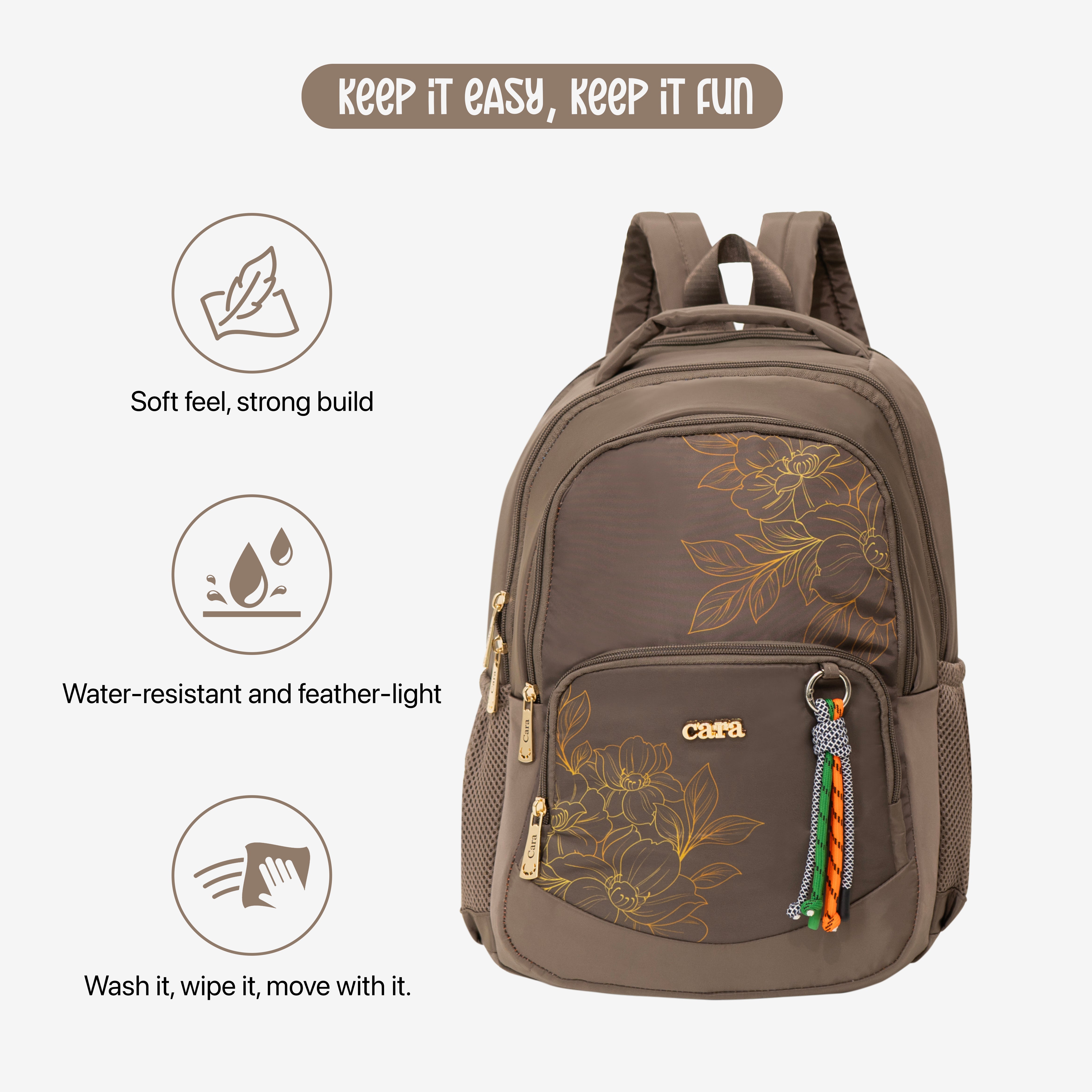 Flora Charm Backpack