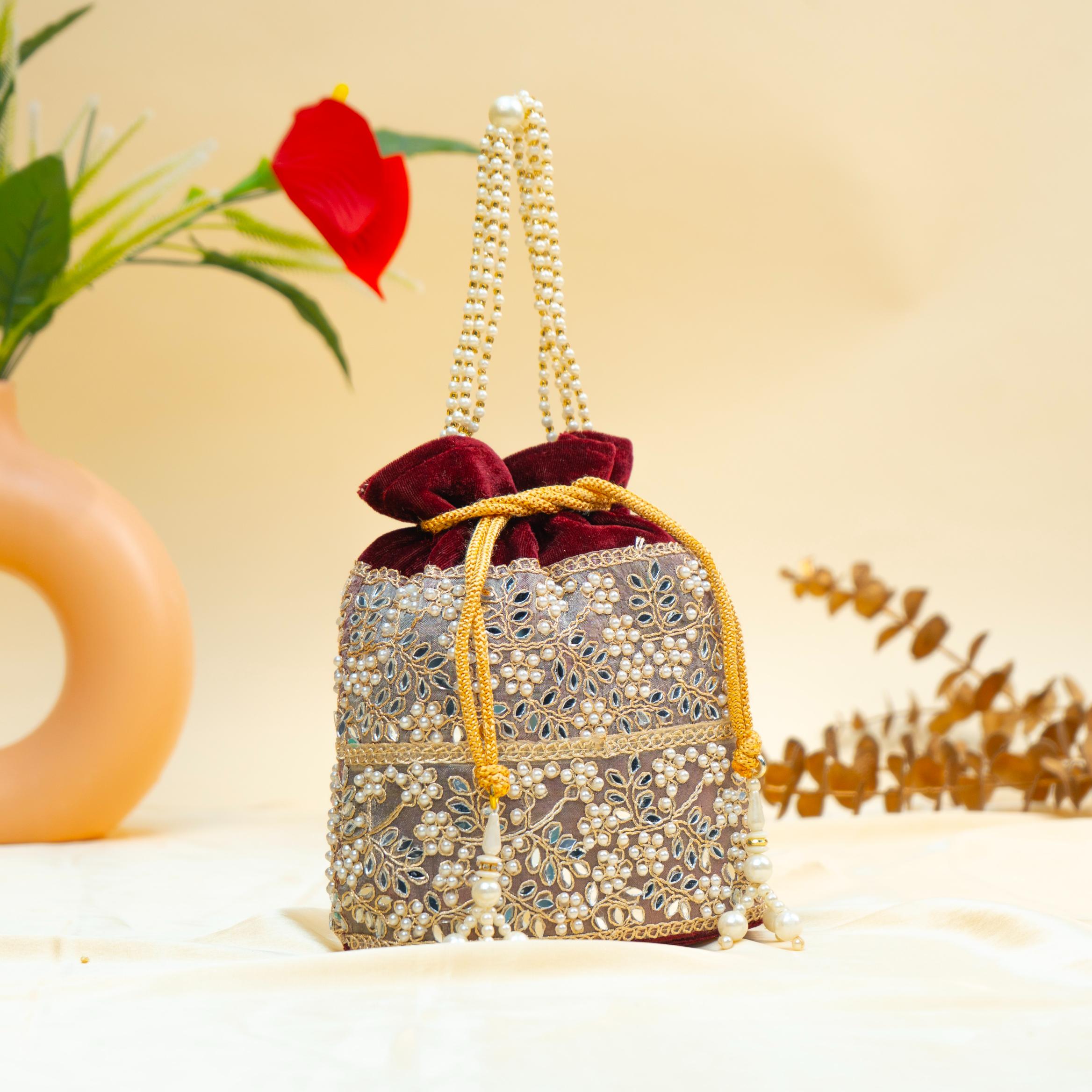 Grace Pearl Bead Potli