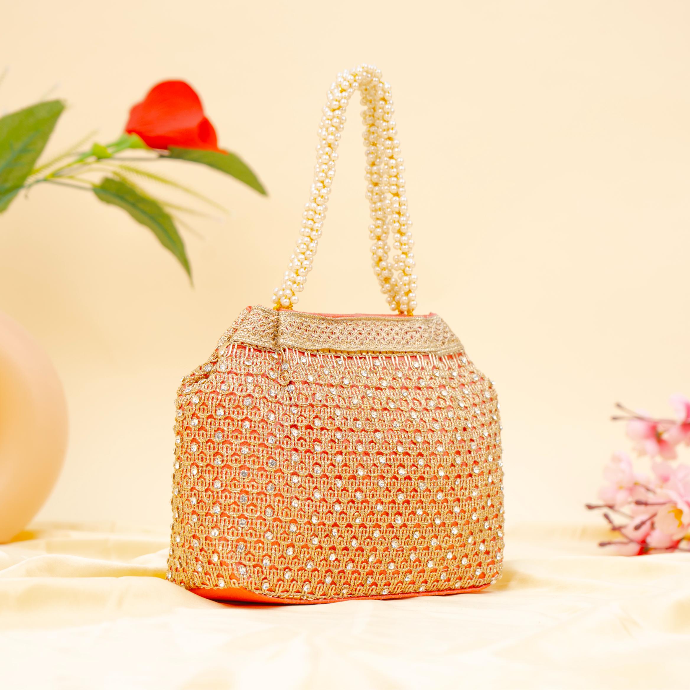 Pearl Mesh Glam Potli