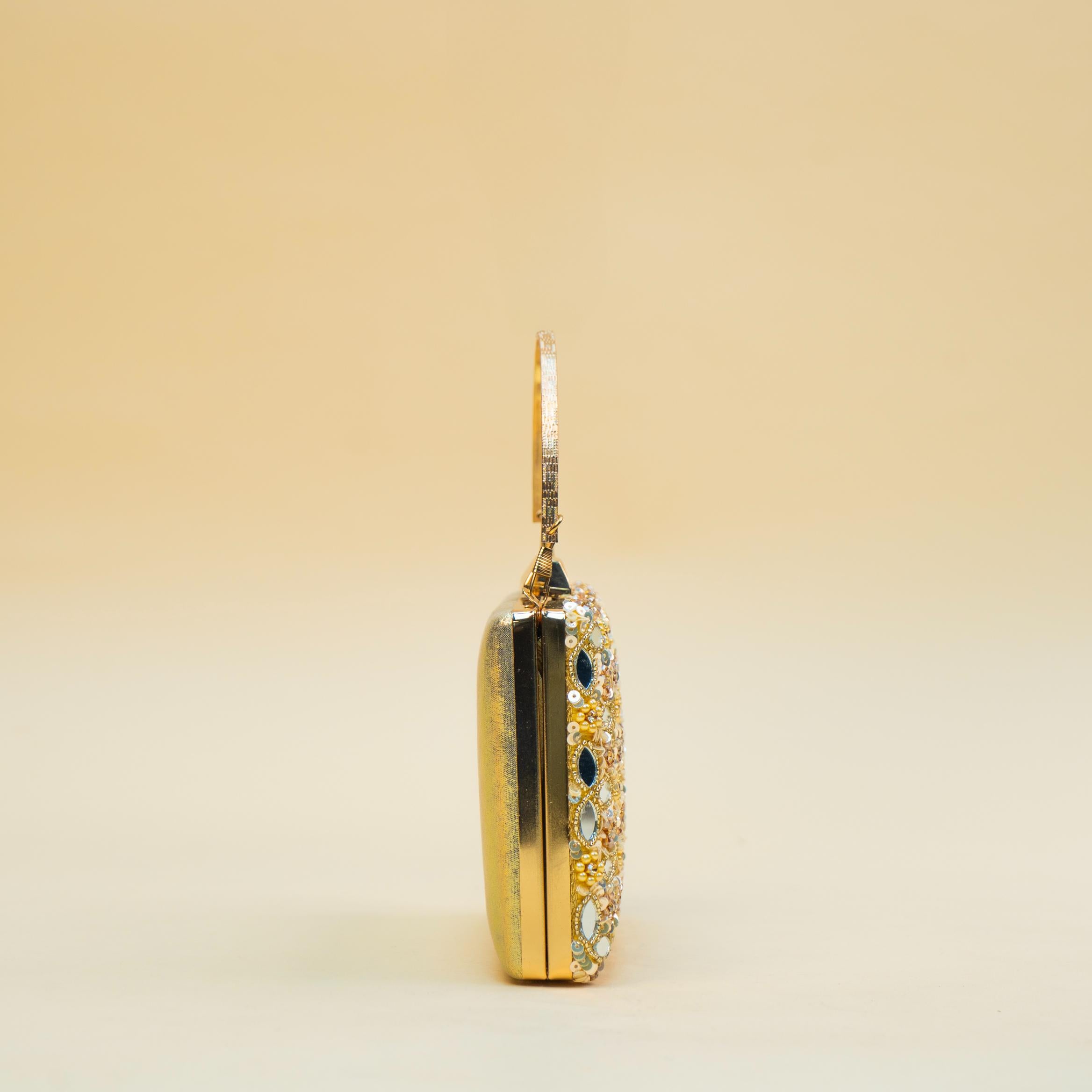 Celestial Mirrorwork Clutch