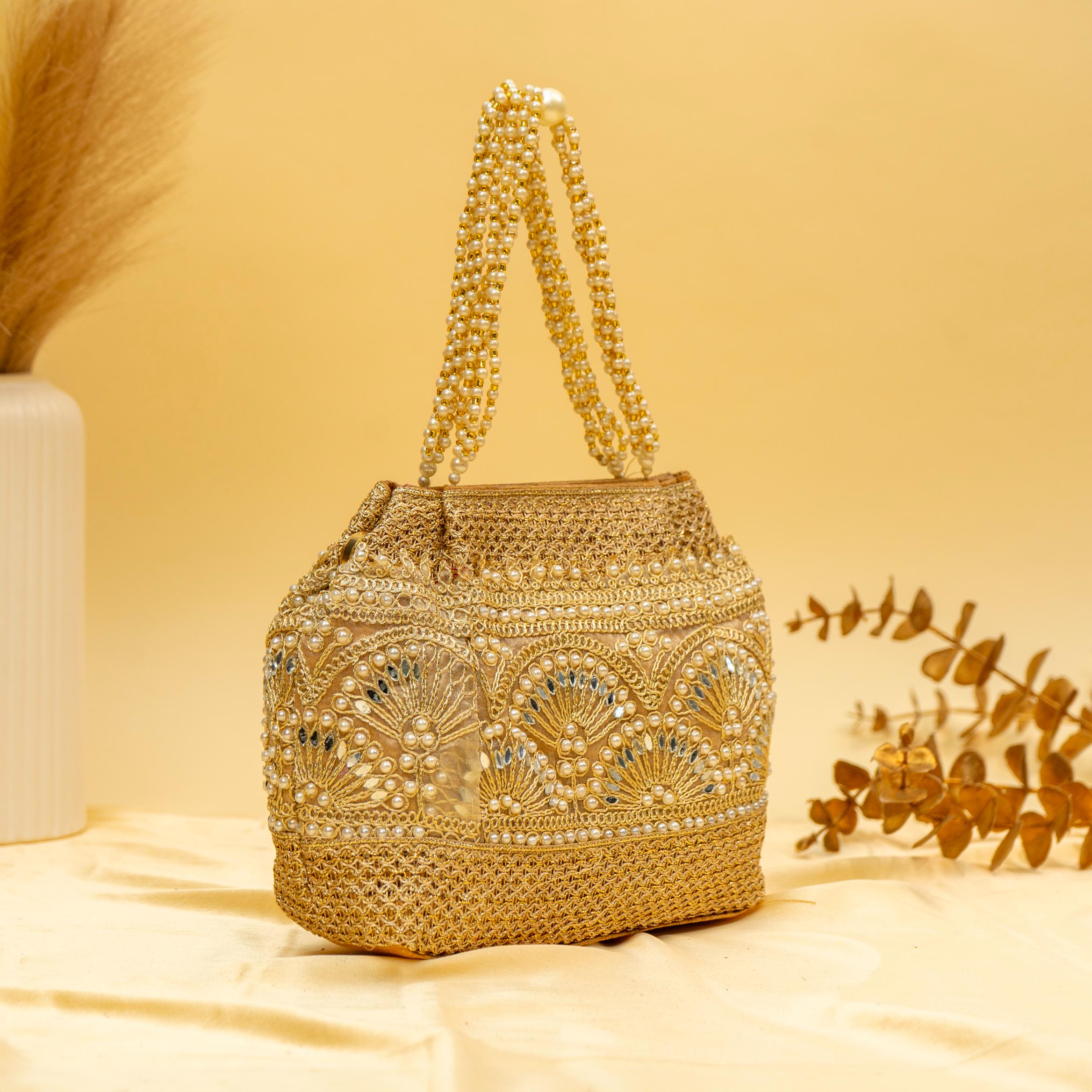 Timeless Pearlwork Potli
