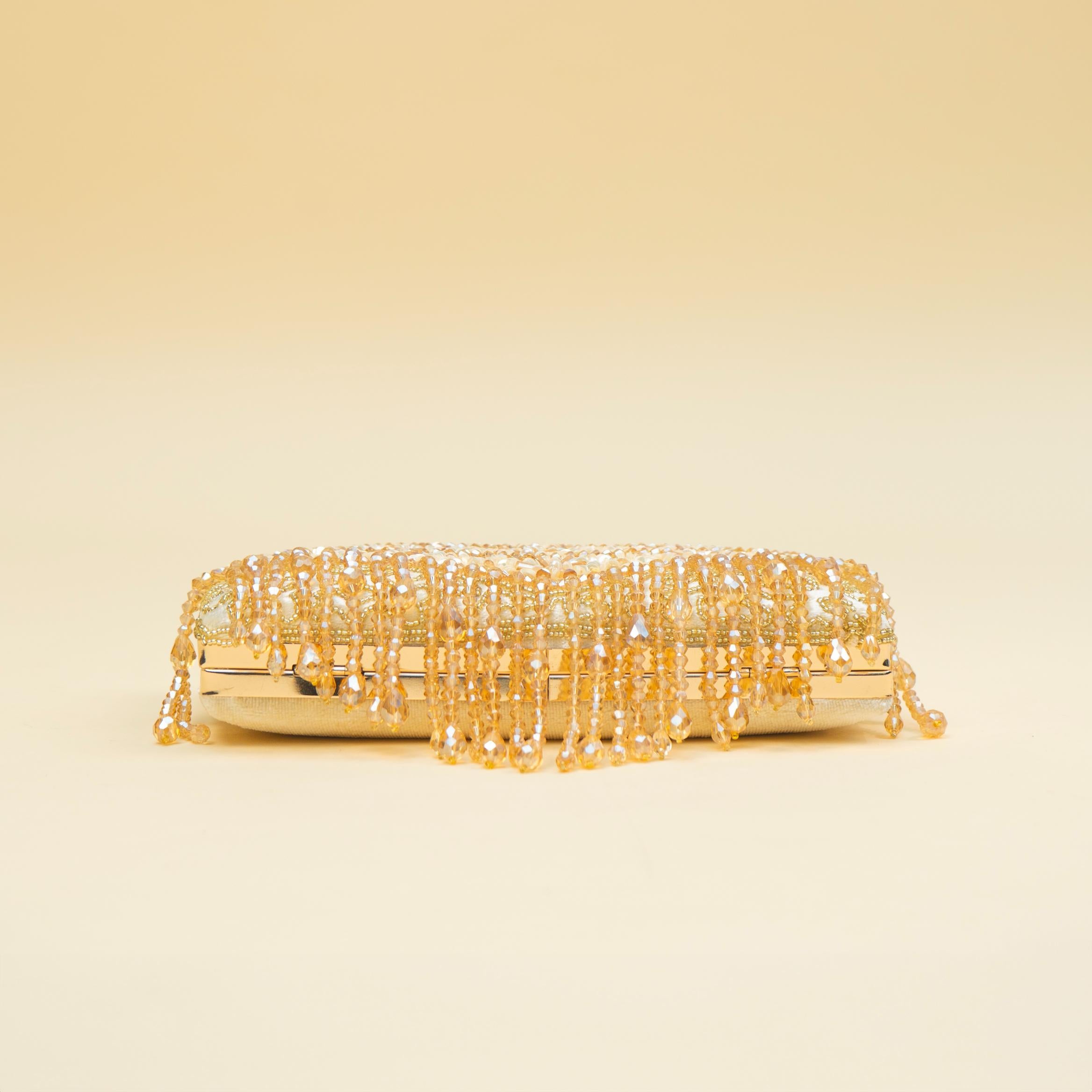 Timeless Pearl Gold Clutch