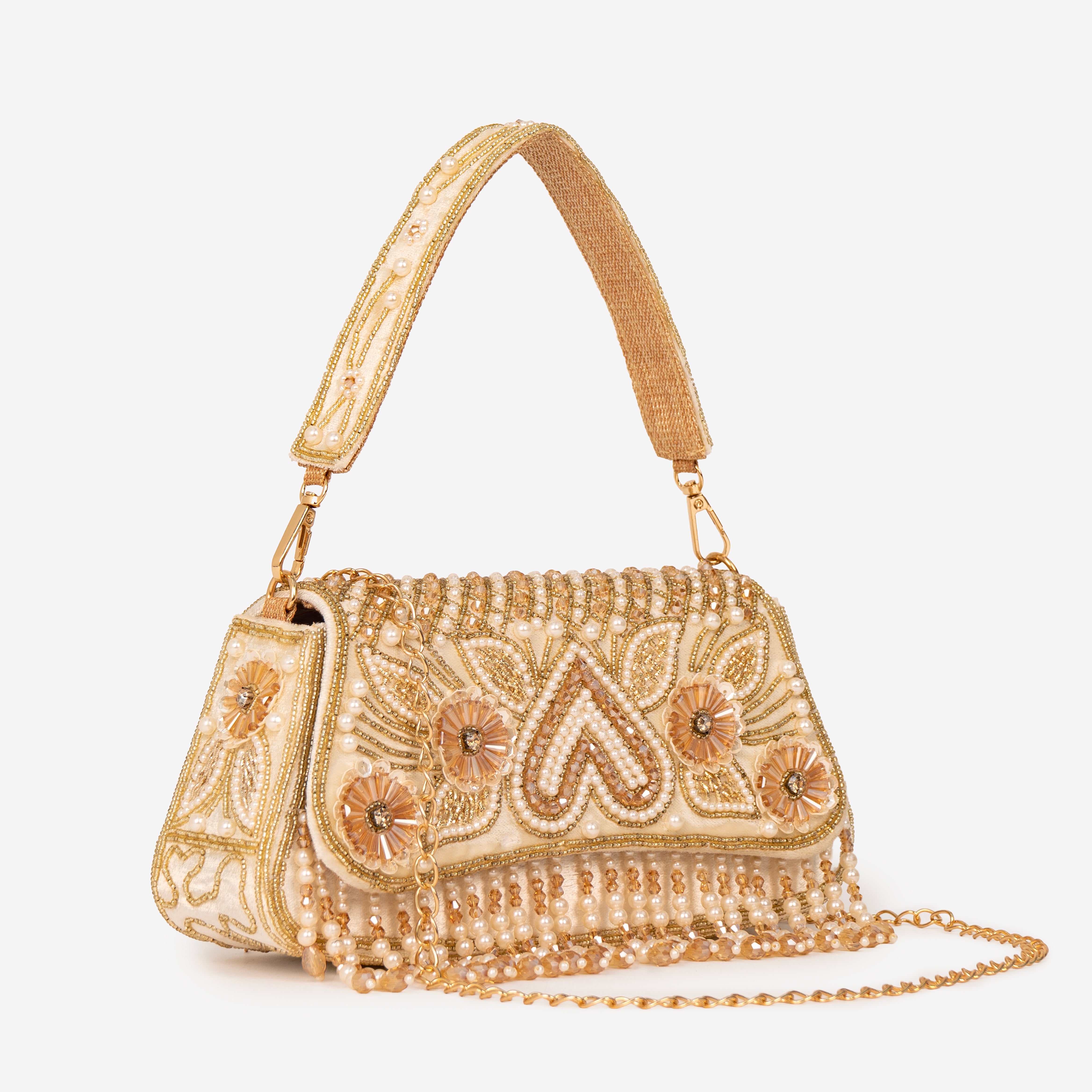 Intricate Beaded Party Shoulder Bag