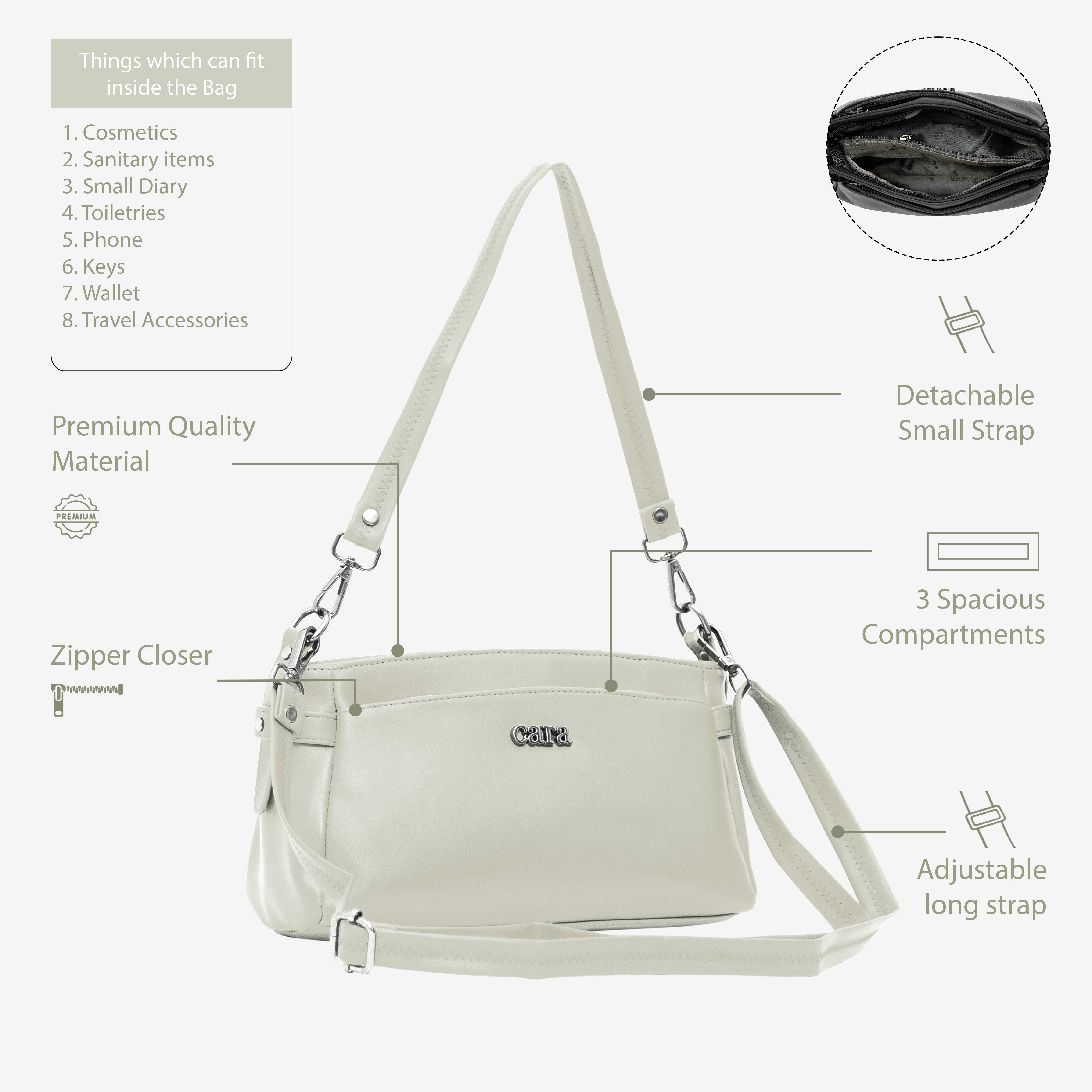 Cream Weekend Carry sling | Cara