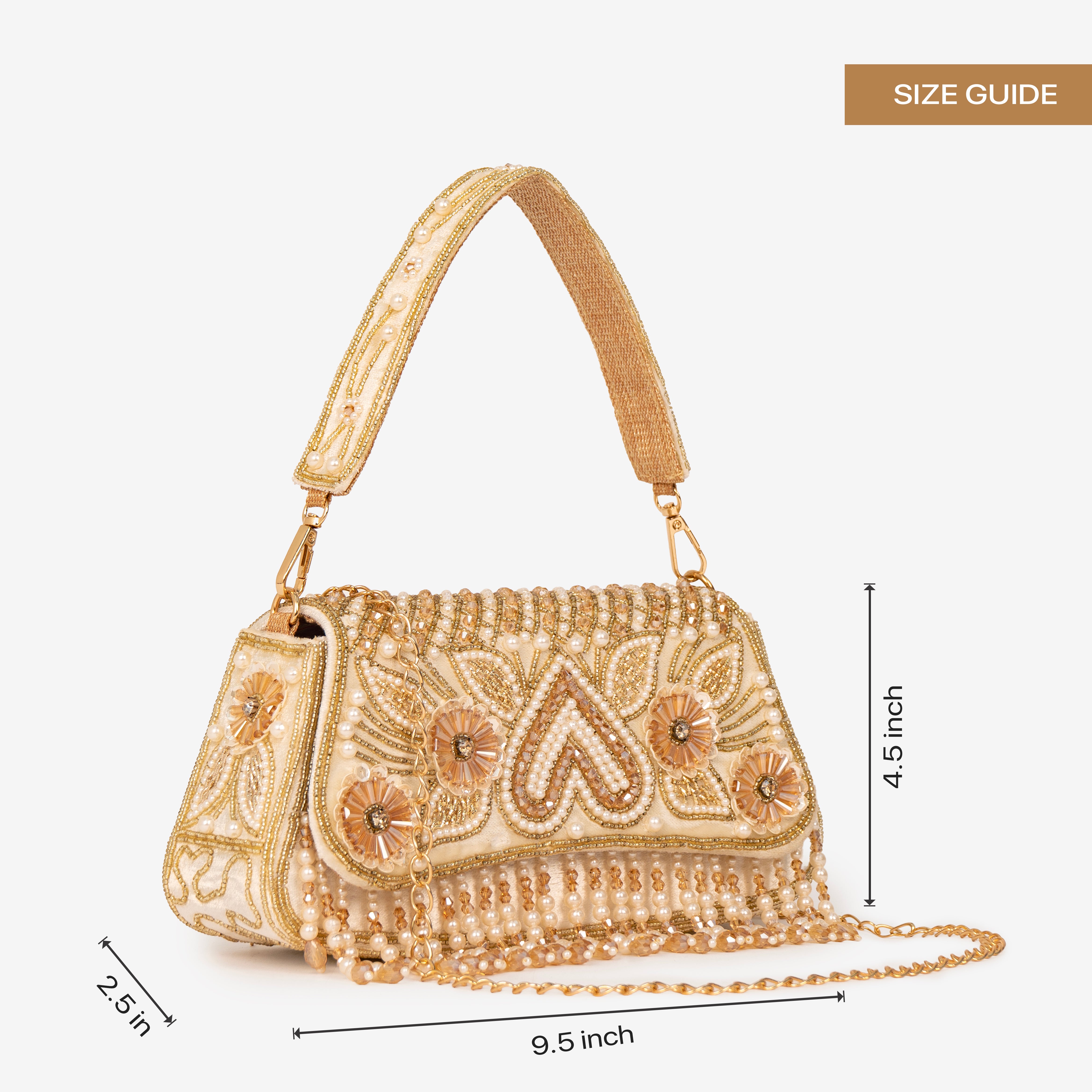 Intricate Beaded Party Shoulder Bag
