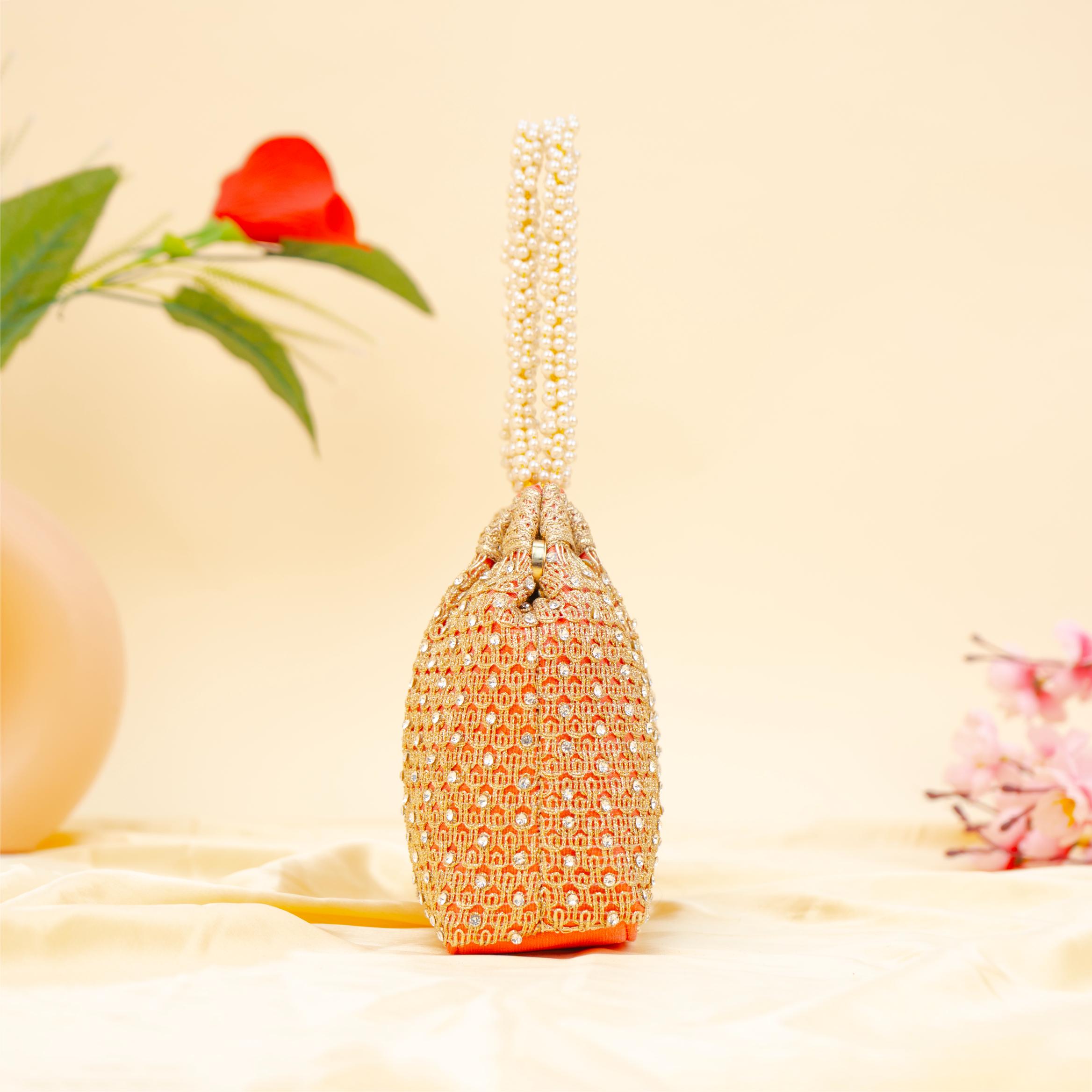 Pearl Mesh Glam Potli
