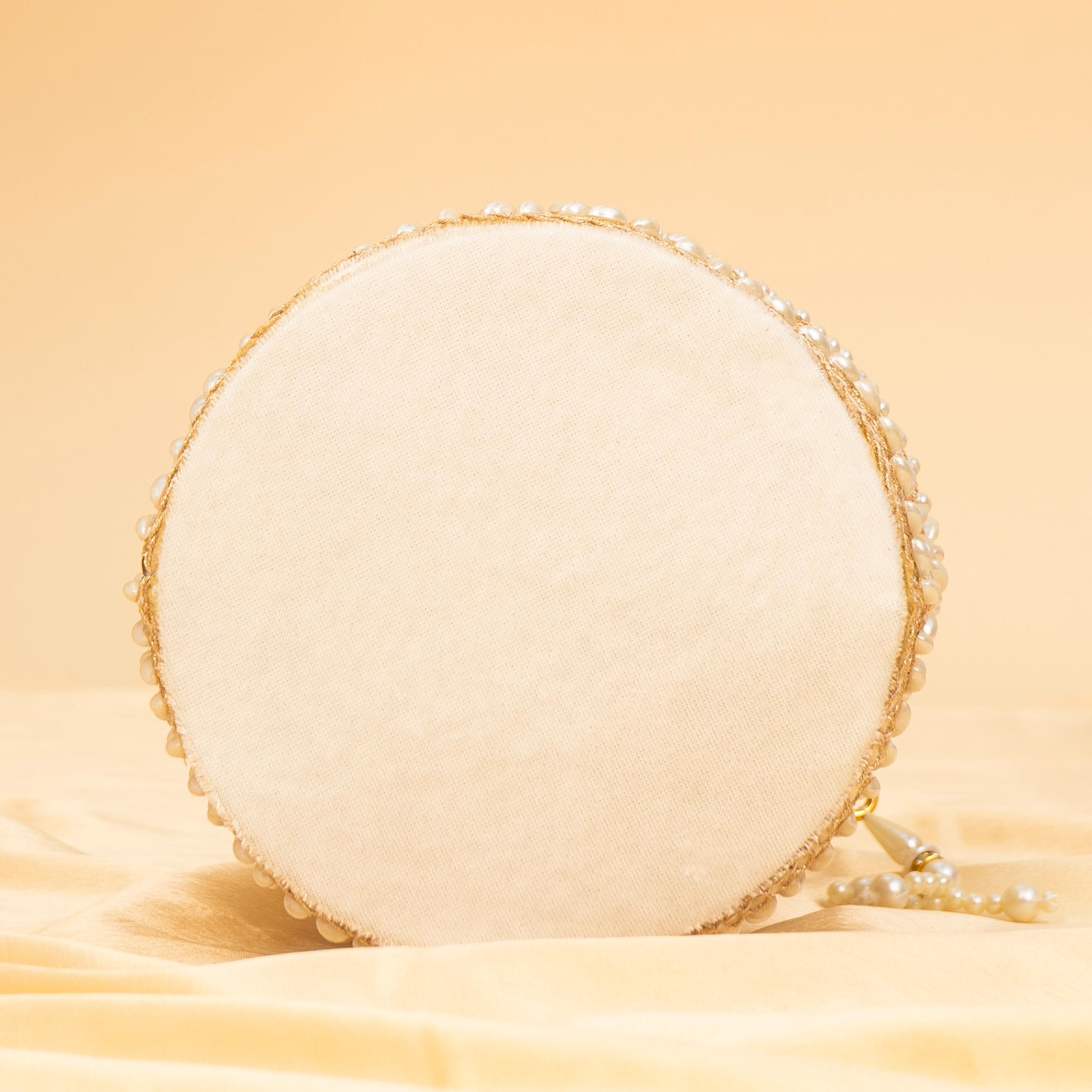 Zari Gold Velvet Potli