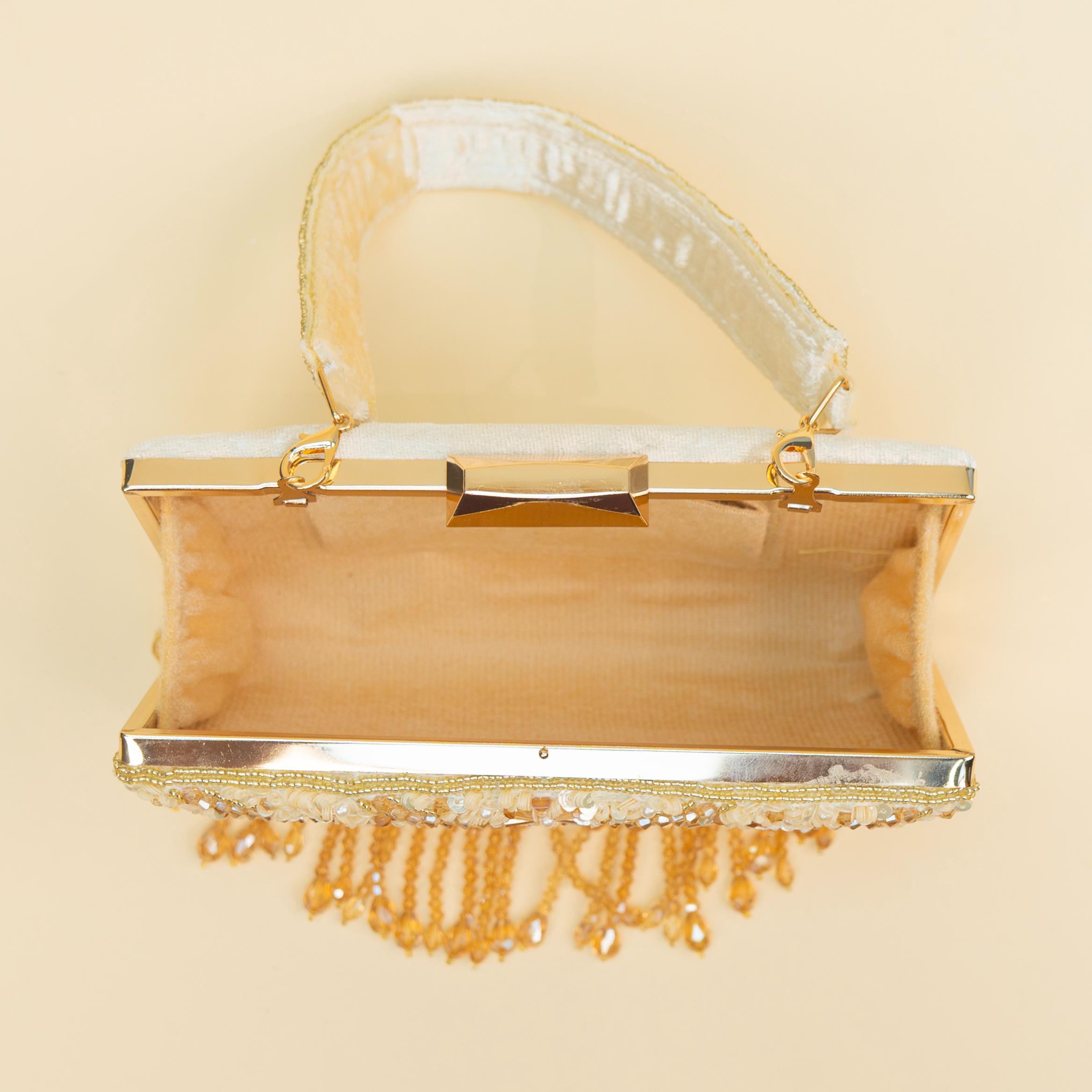Timeless Pearl Gold Clutch