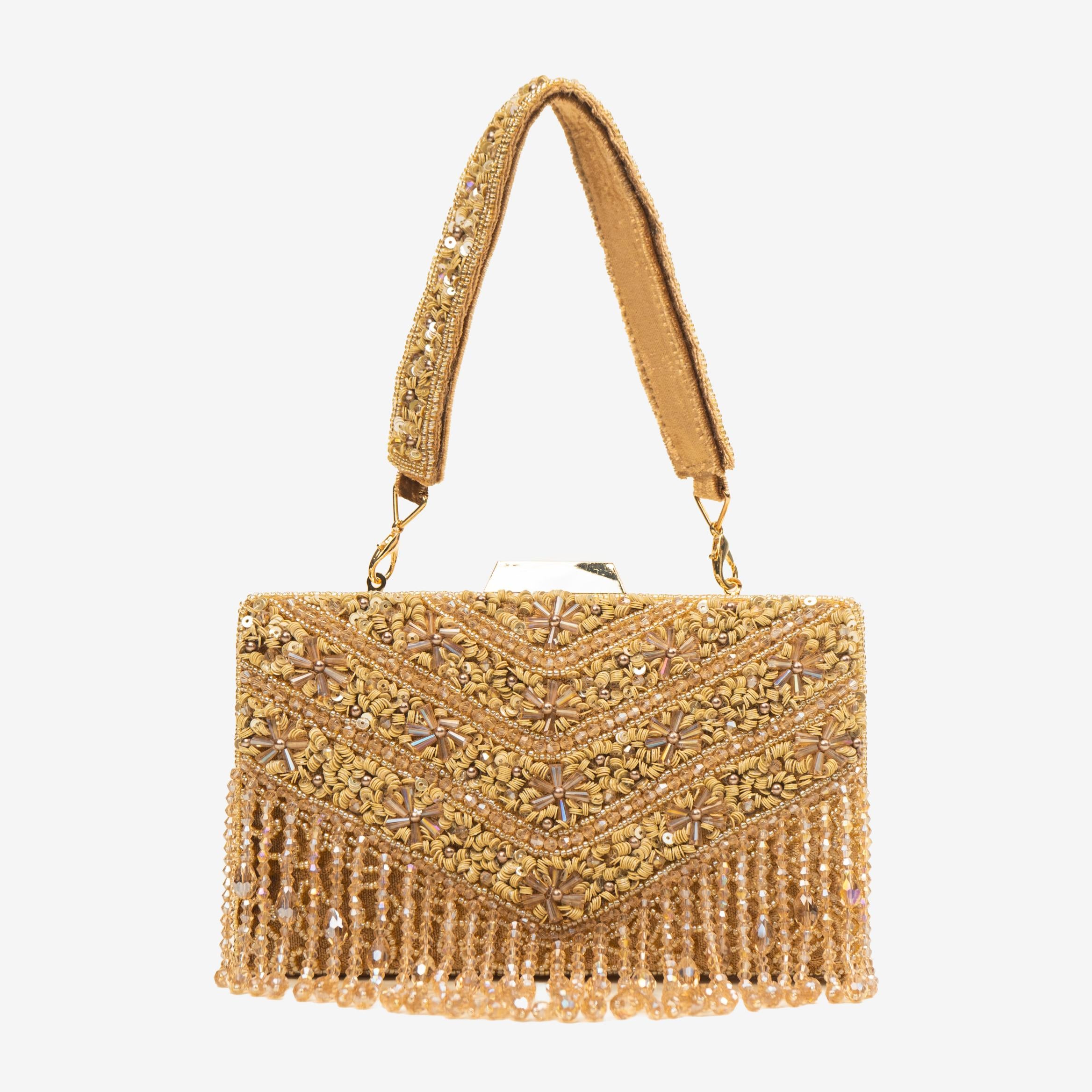 Timeless Pearl Gold Clutch