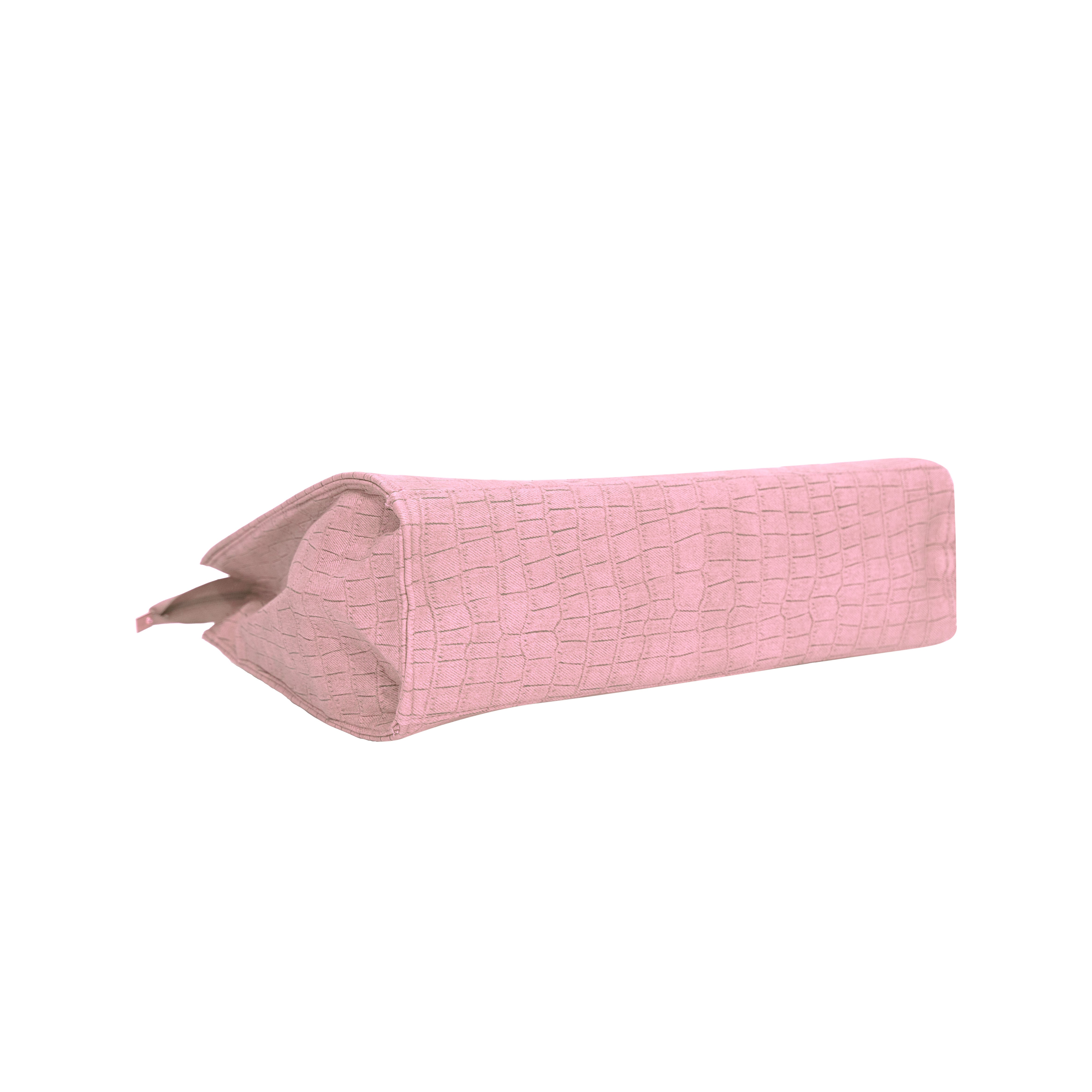 Pink Croc Textured Shoulder Bag | Cara