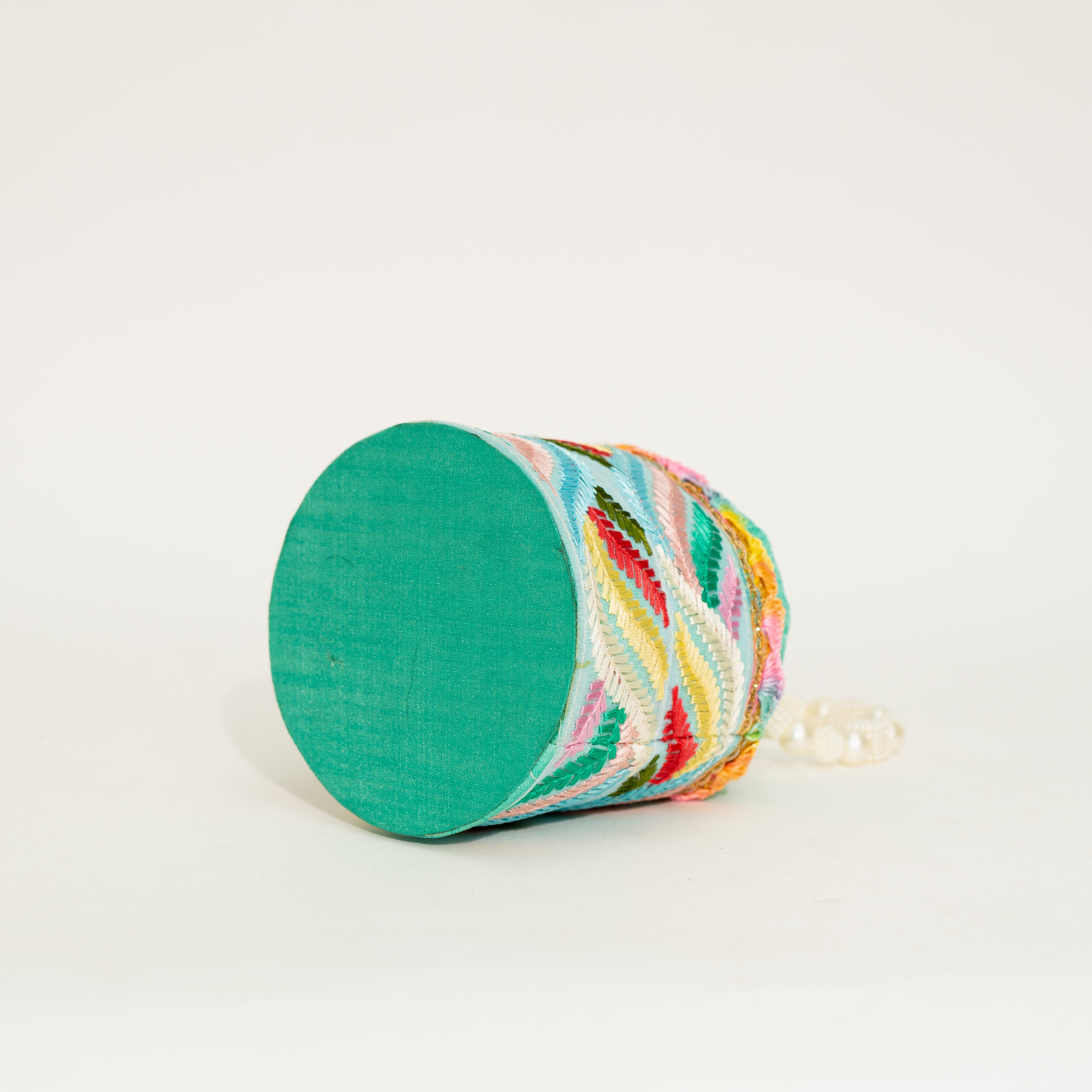 Green Threaded Treasures Potli