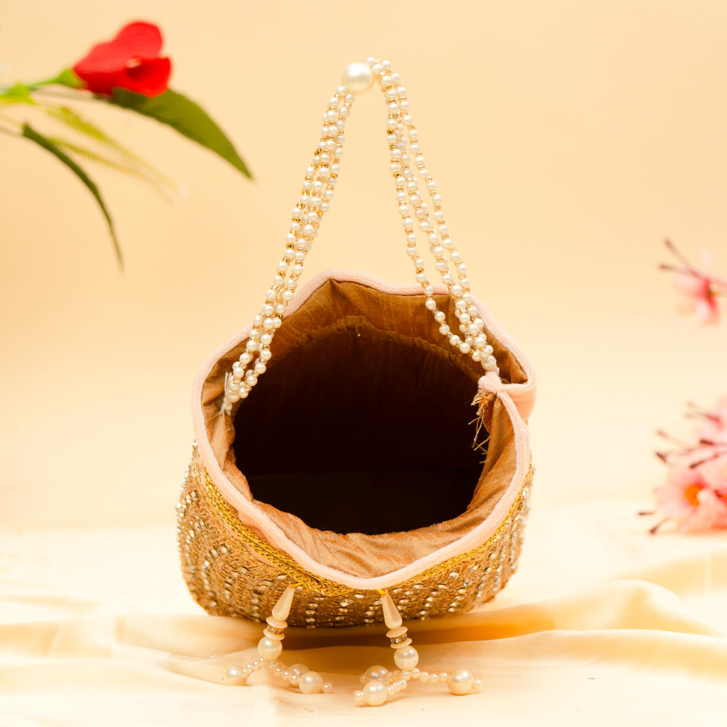 Opulent Thread & Pearl Potli