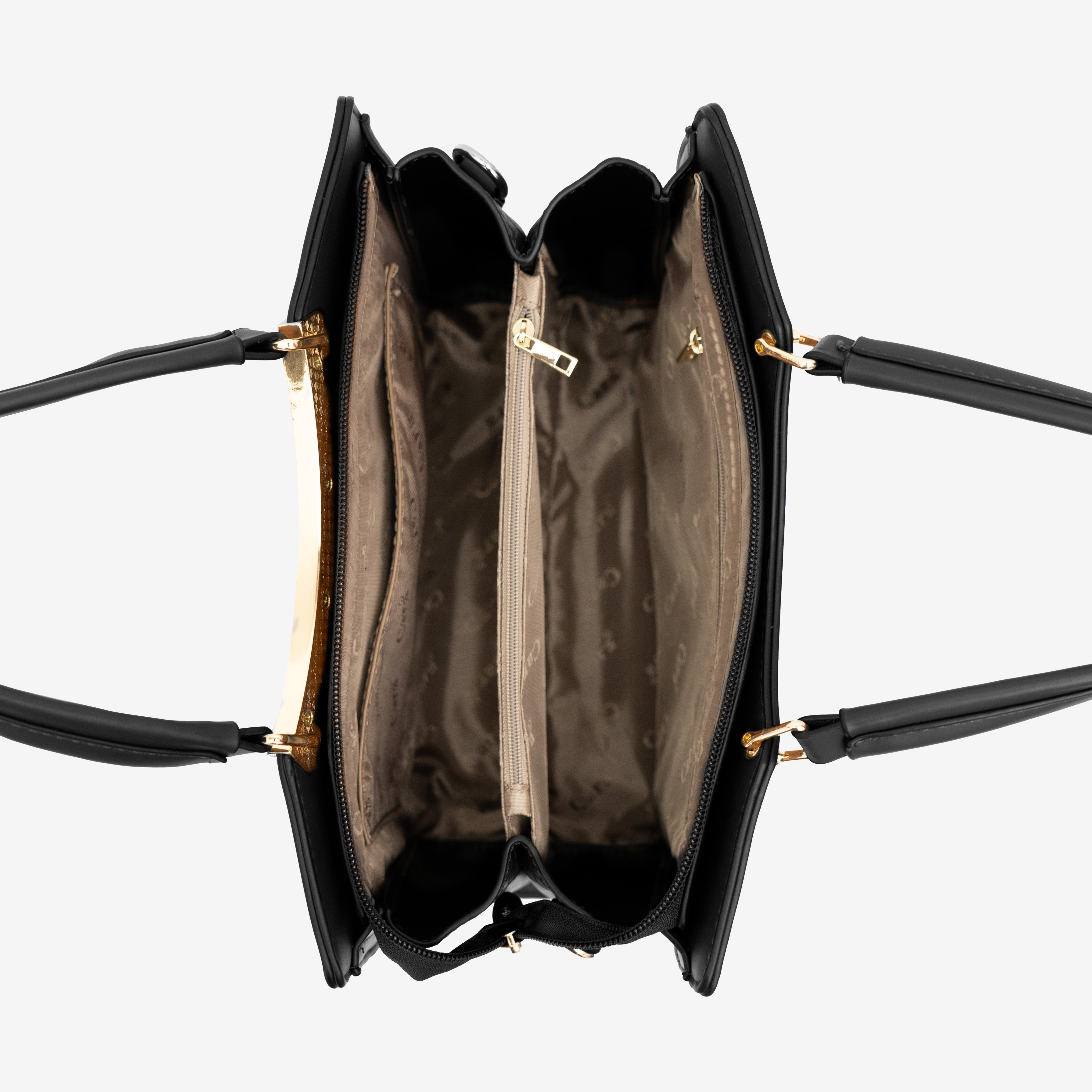 Black Casual Carry Handbag | Cara