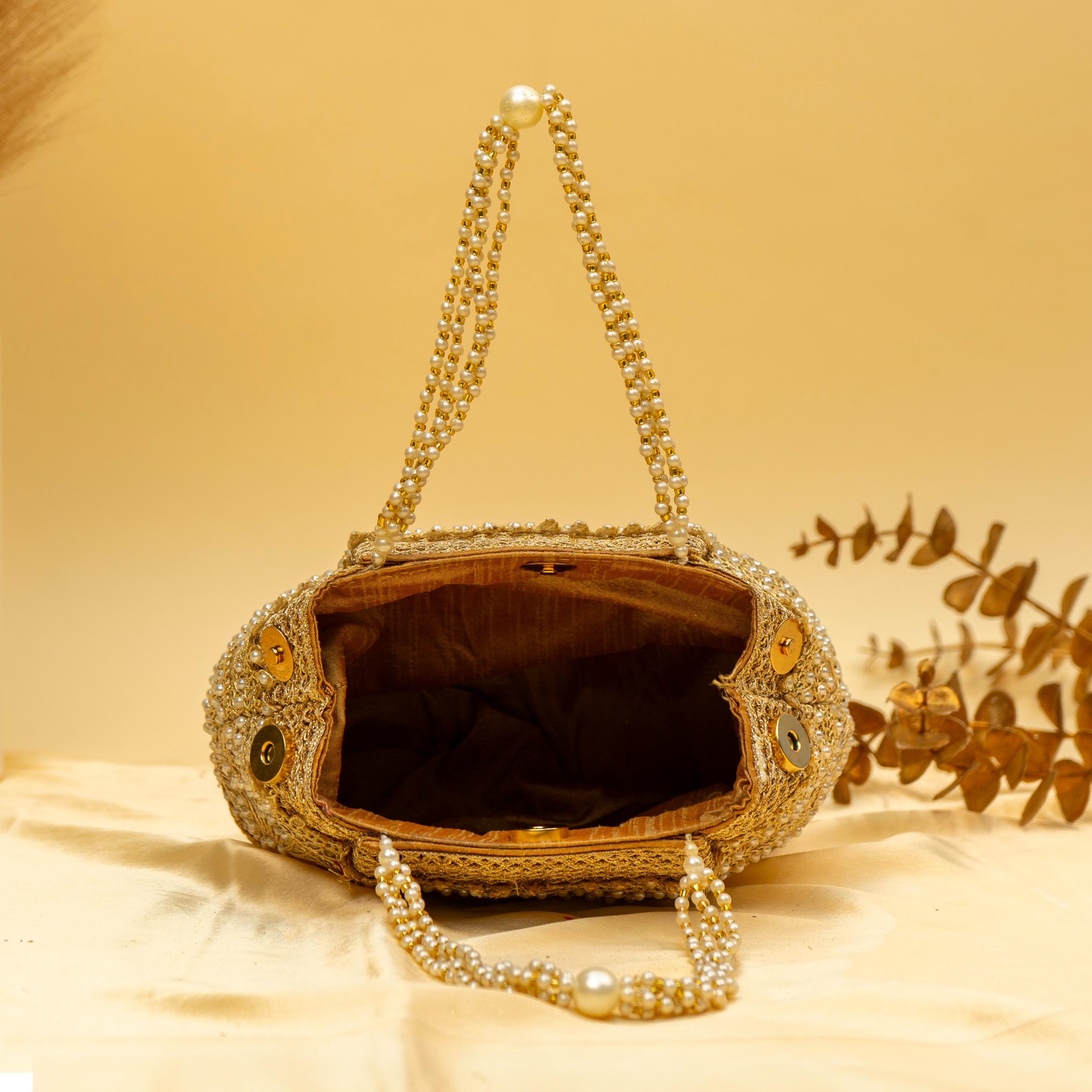 Timeless Pearlwork Potli