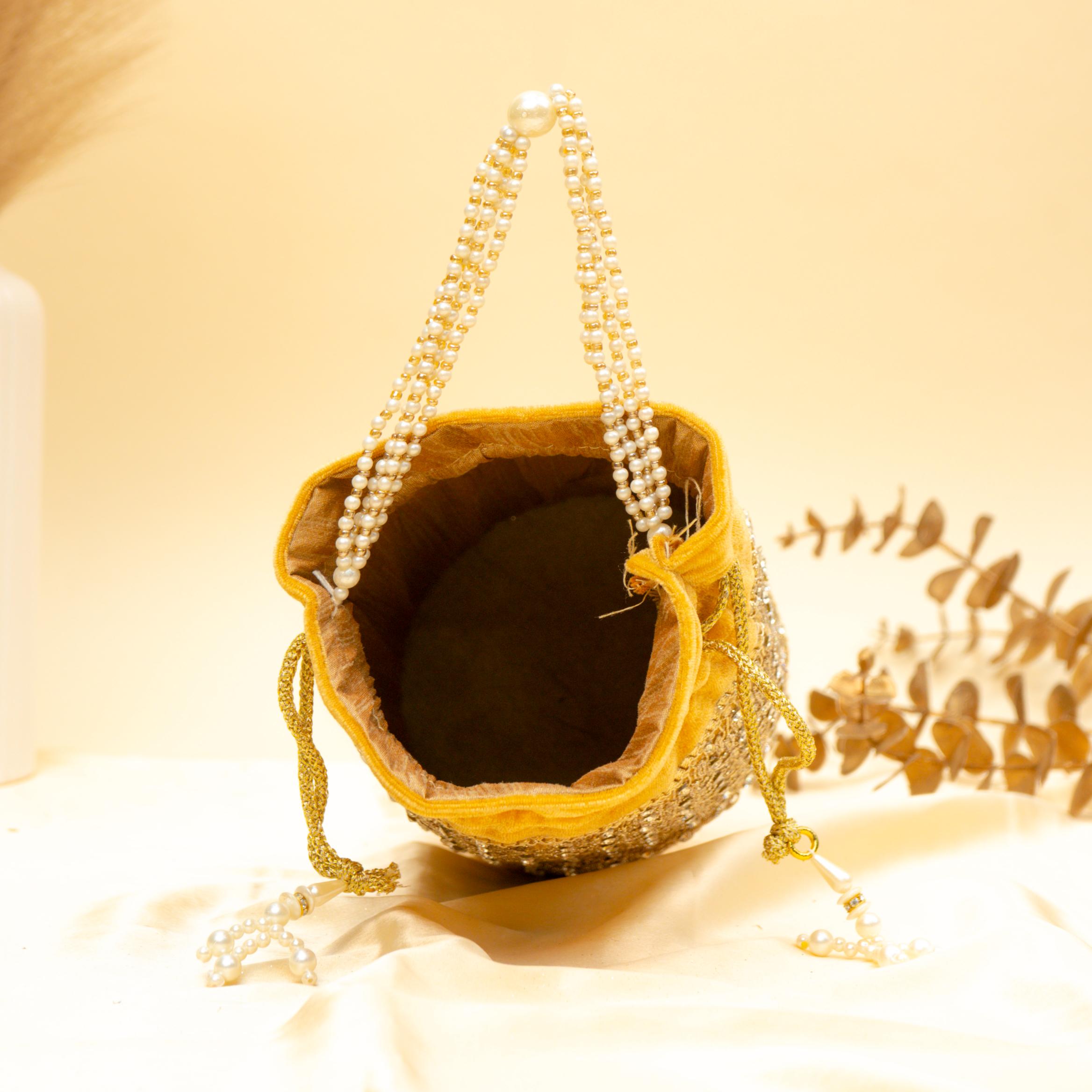 Regal Stone & Bead Potli