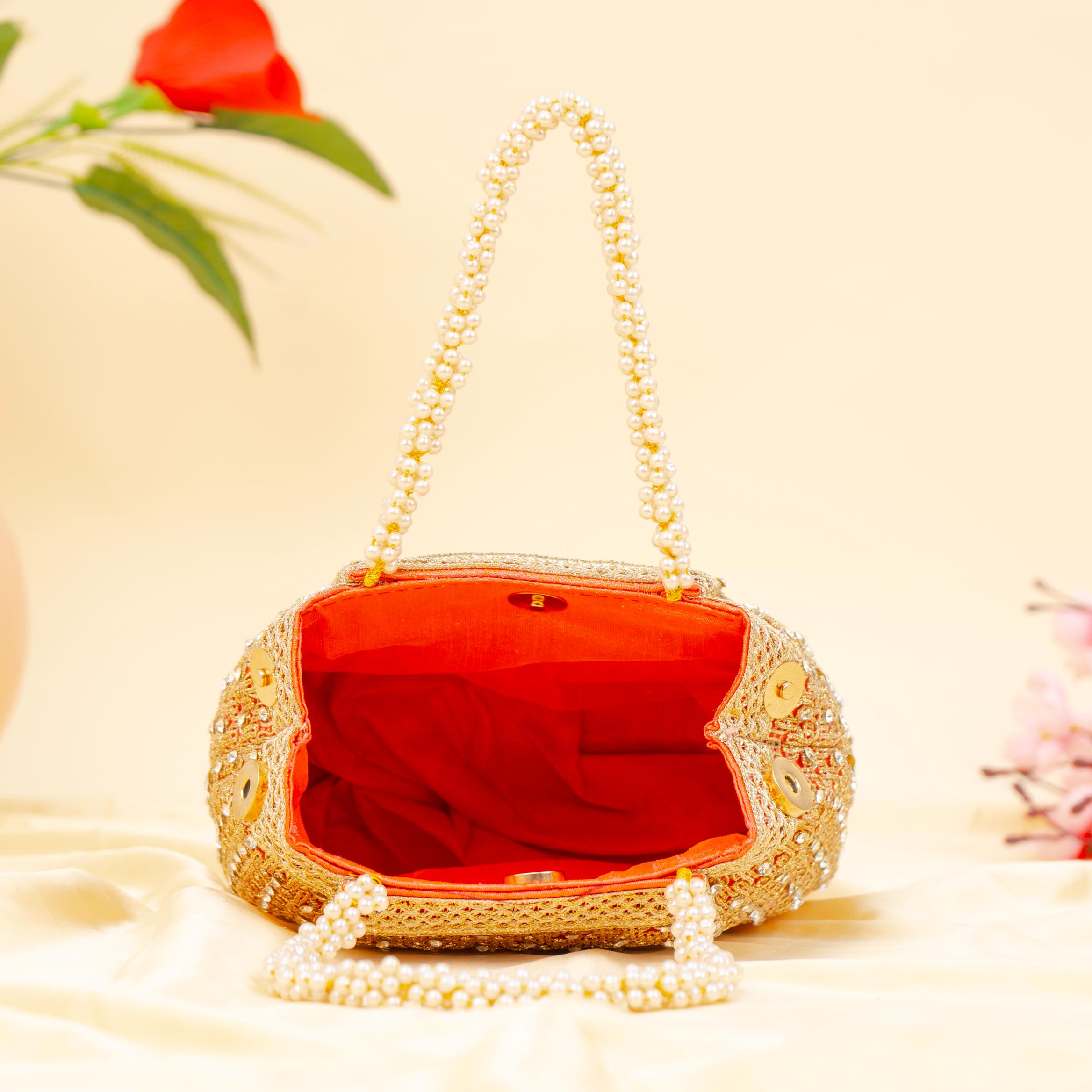Pearl Mesh Glam Potli