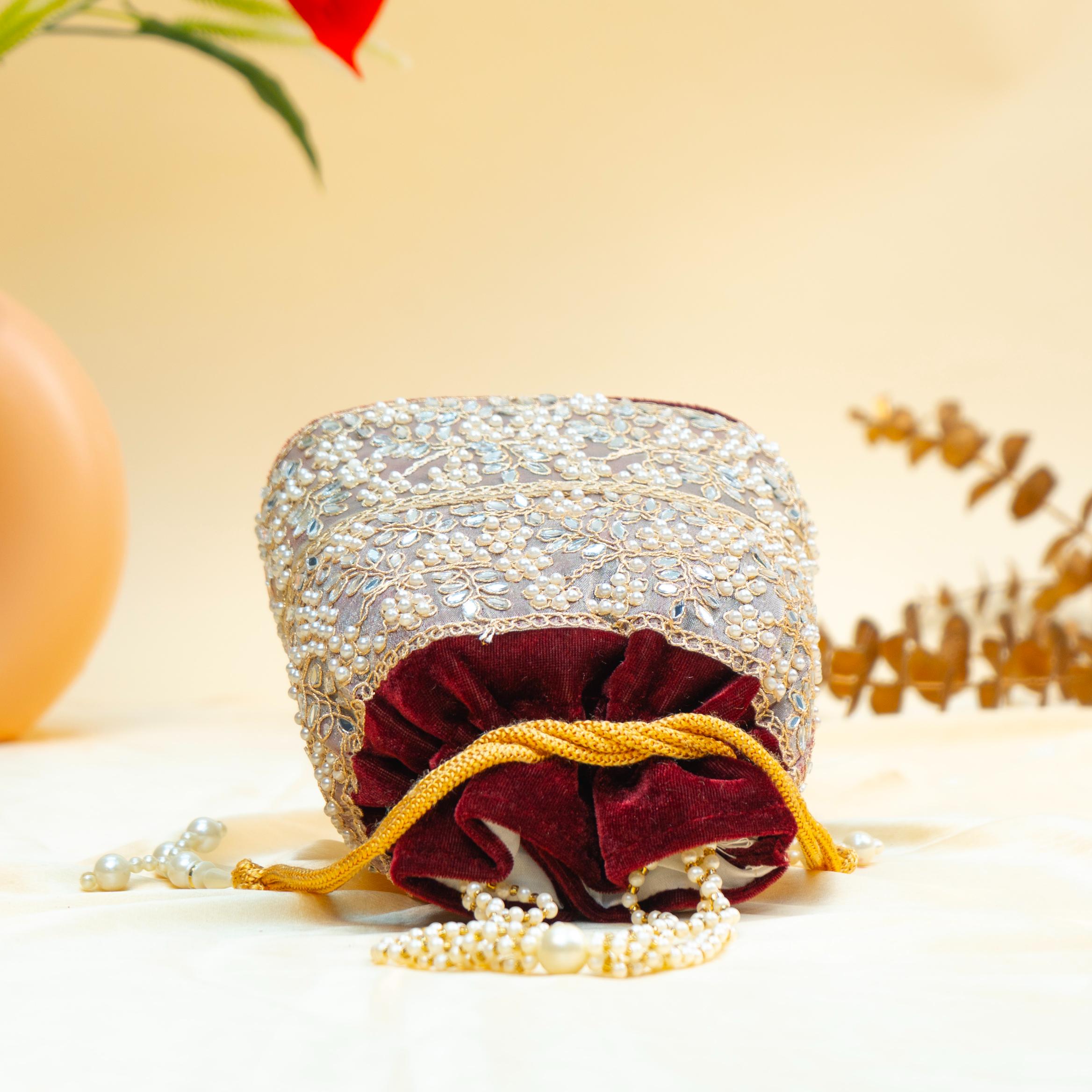 Grace Pearl Bead Potli