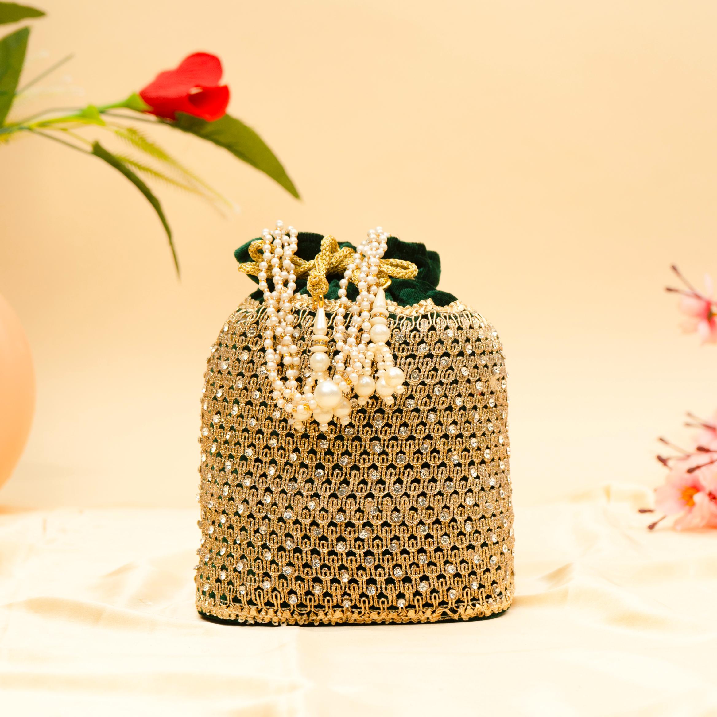 Opulent Thread & Pearl Potli