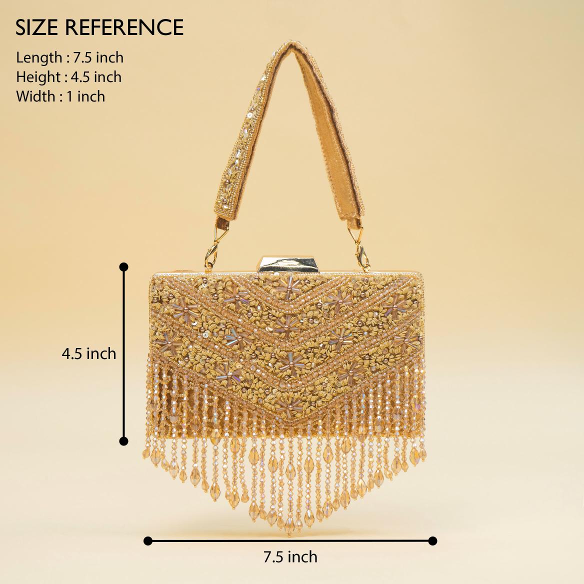 Timeless Pearl Gold Clutch
