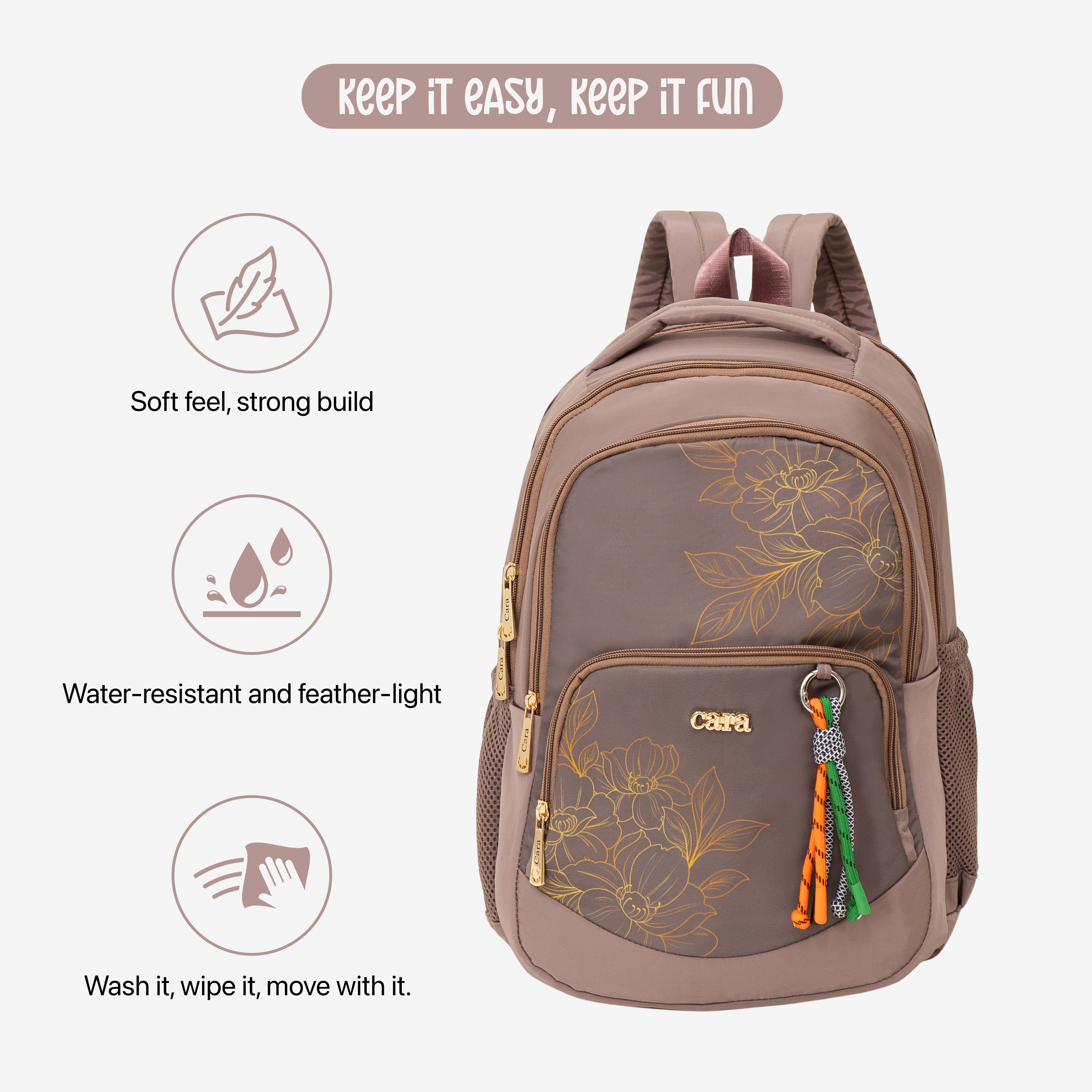Flora Charm Backpack
