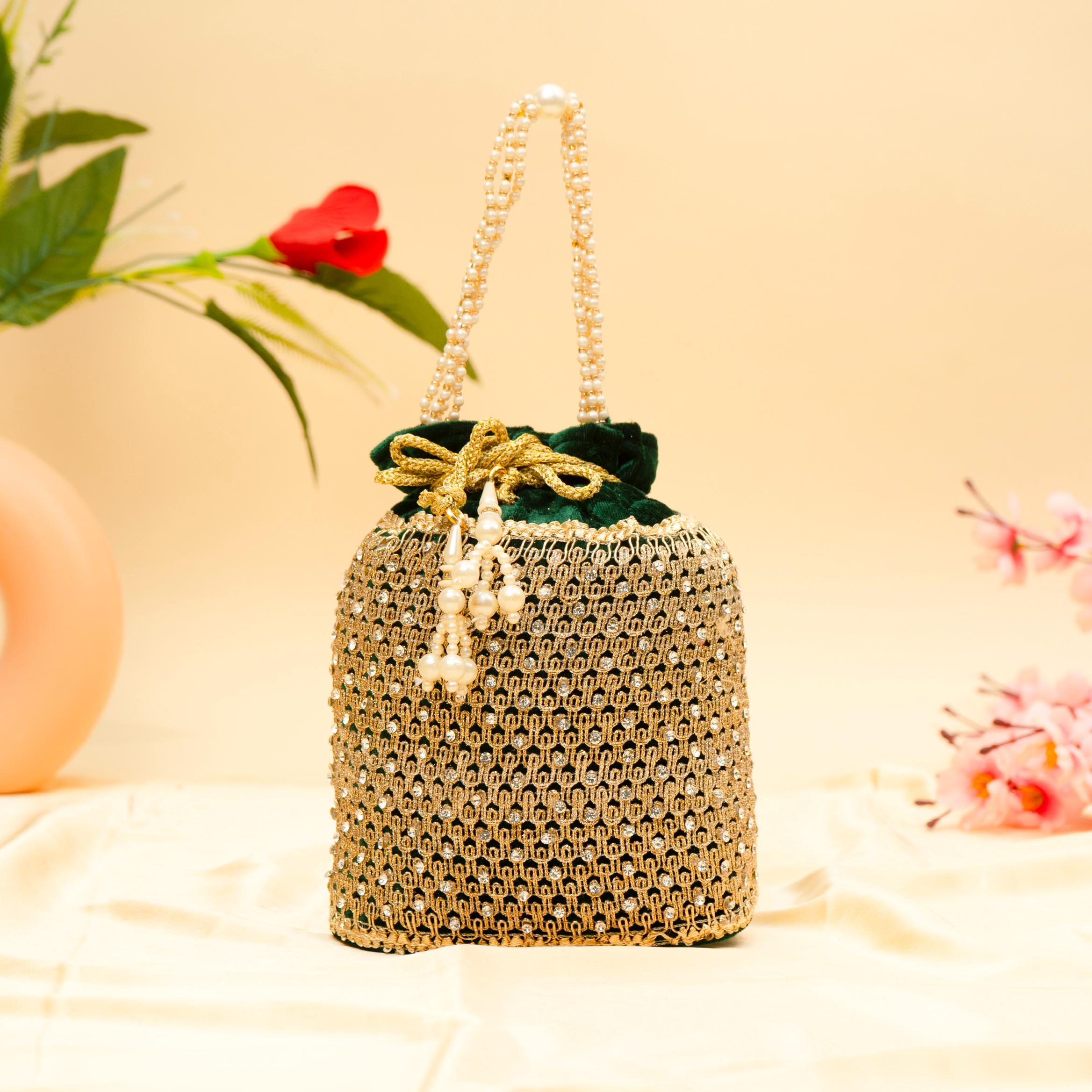 Opulent Thread & Pearl Potli