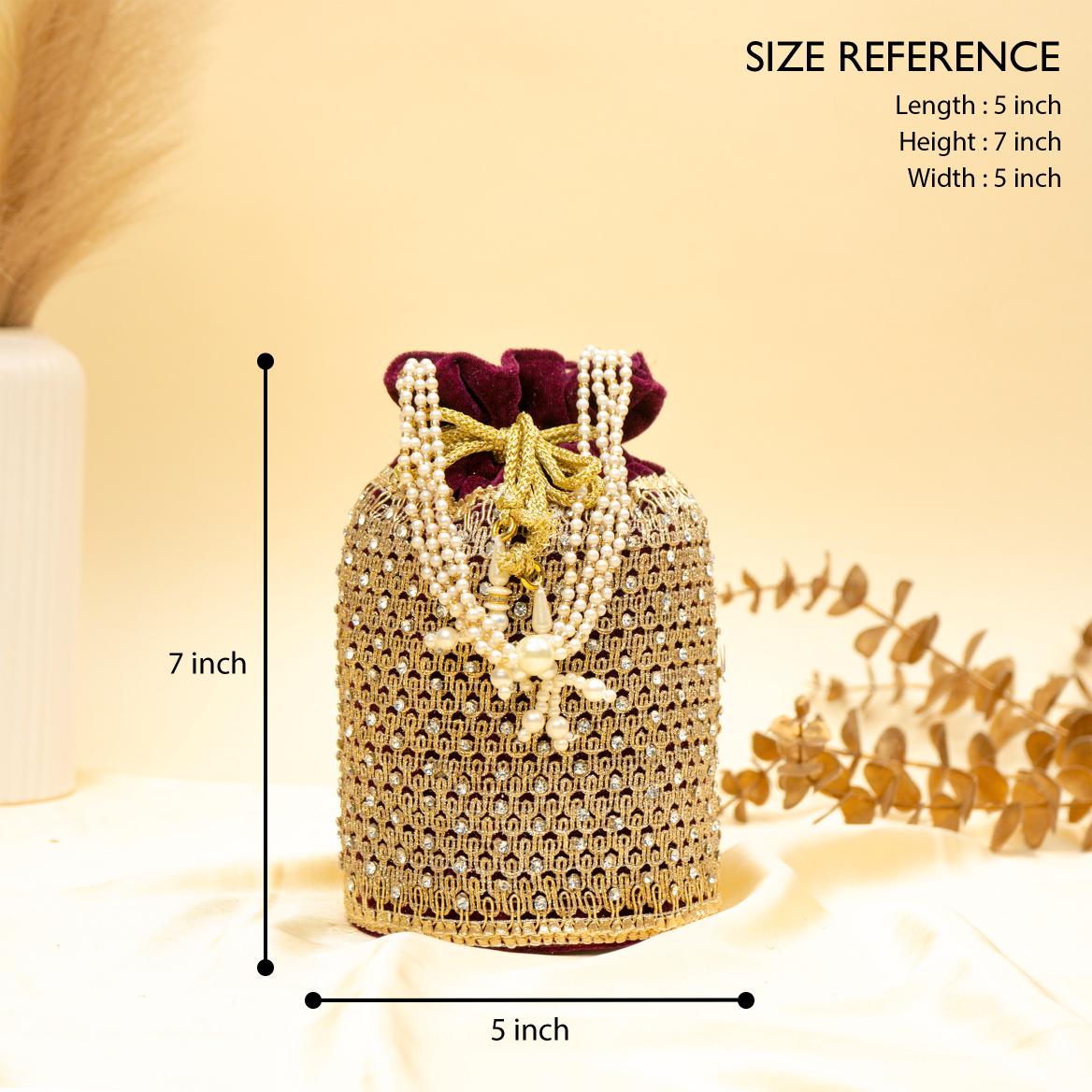 Regal Stone & Bead Potli