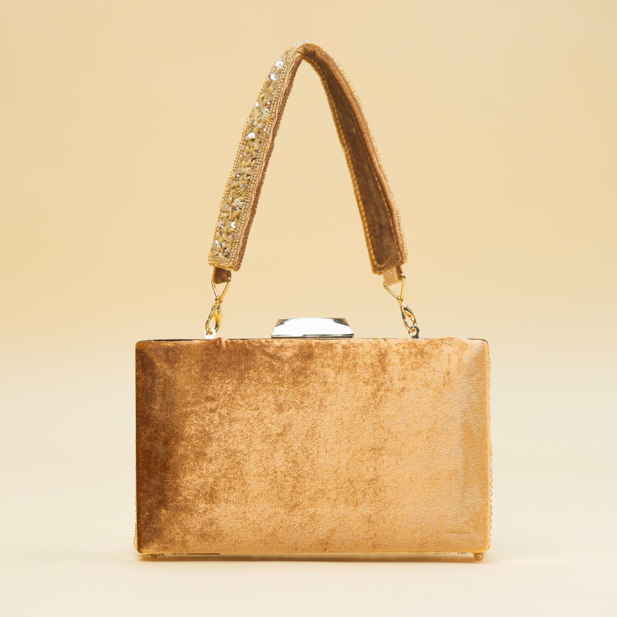 Timeless Pearl Gold Clutch