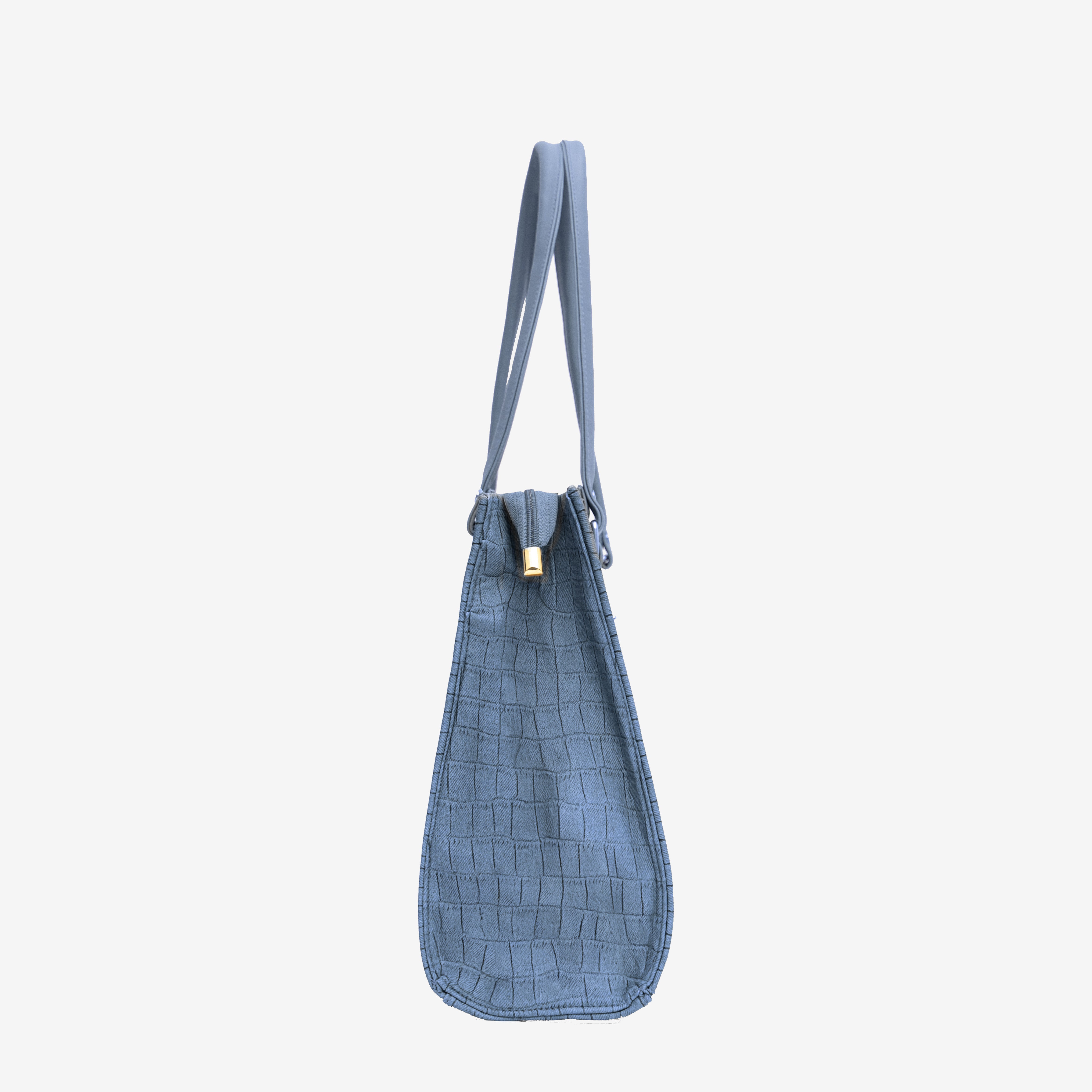 Blue Croc Textured Shoulder Bag | Cara