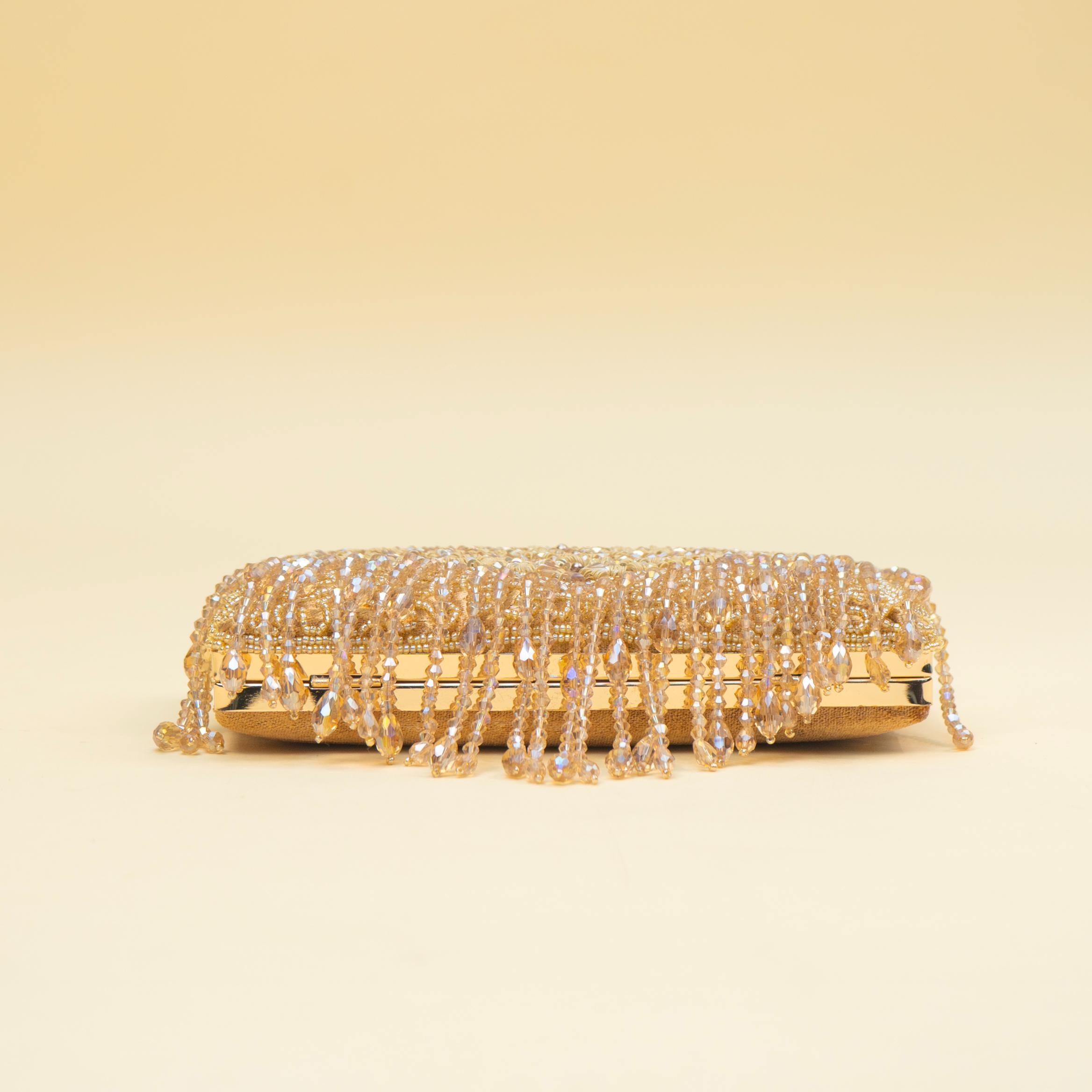 Timeless Pearl Gold Clutch