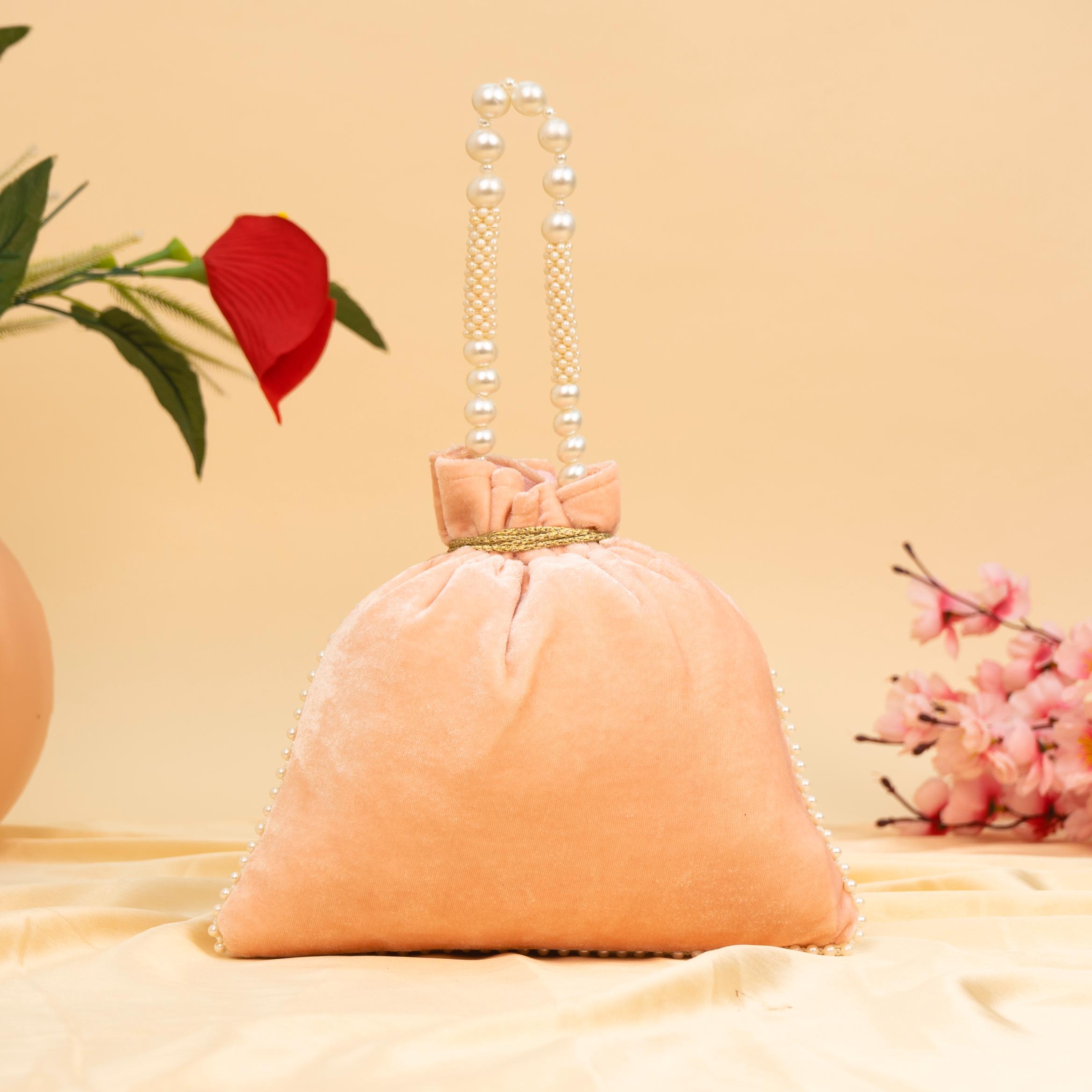 Vibrant Floral Zardosi Potli