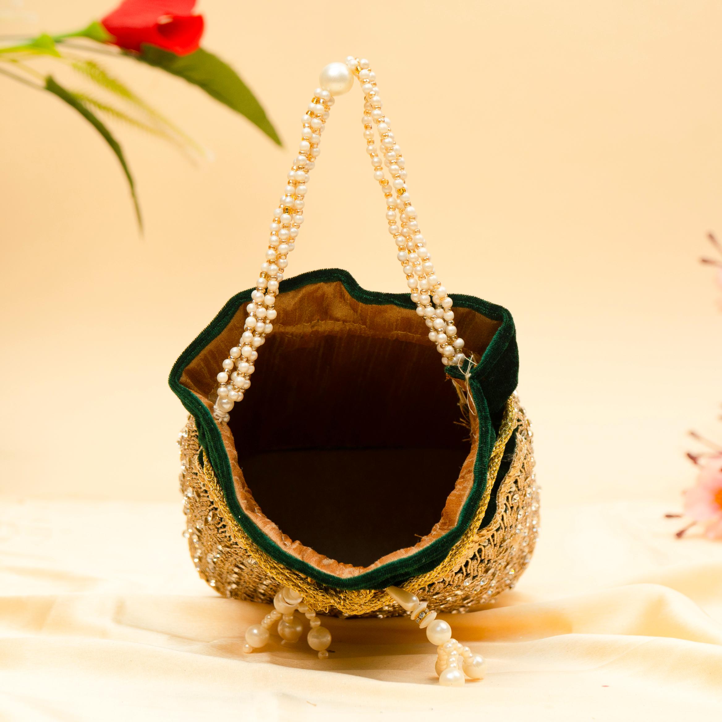Opulent Thread & Pearl Potli