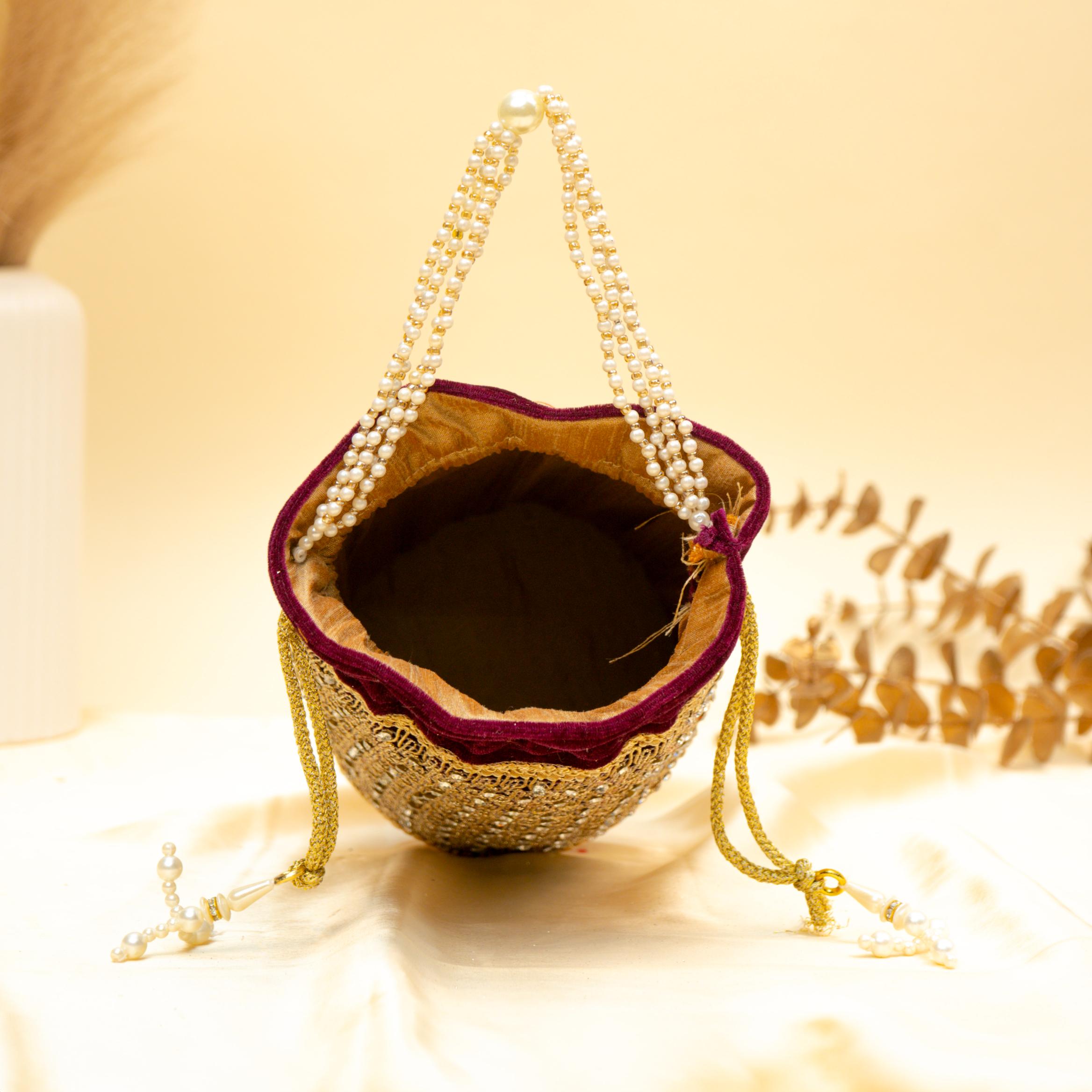 Regal Stone & Bead Potli