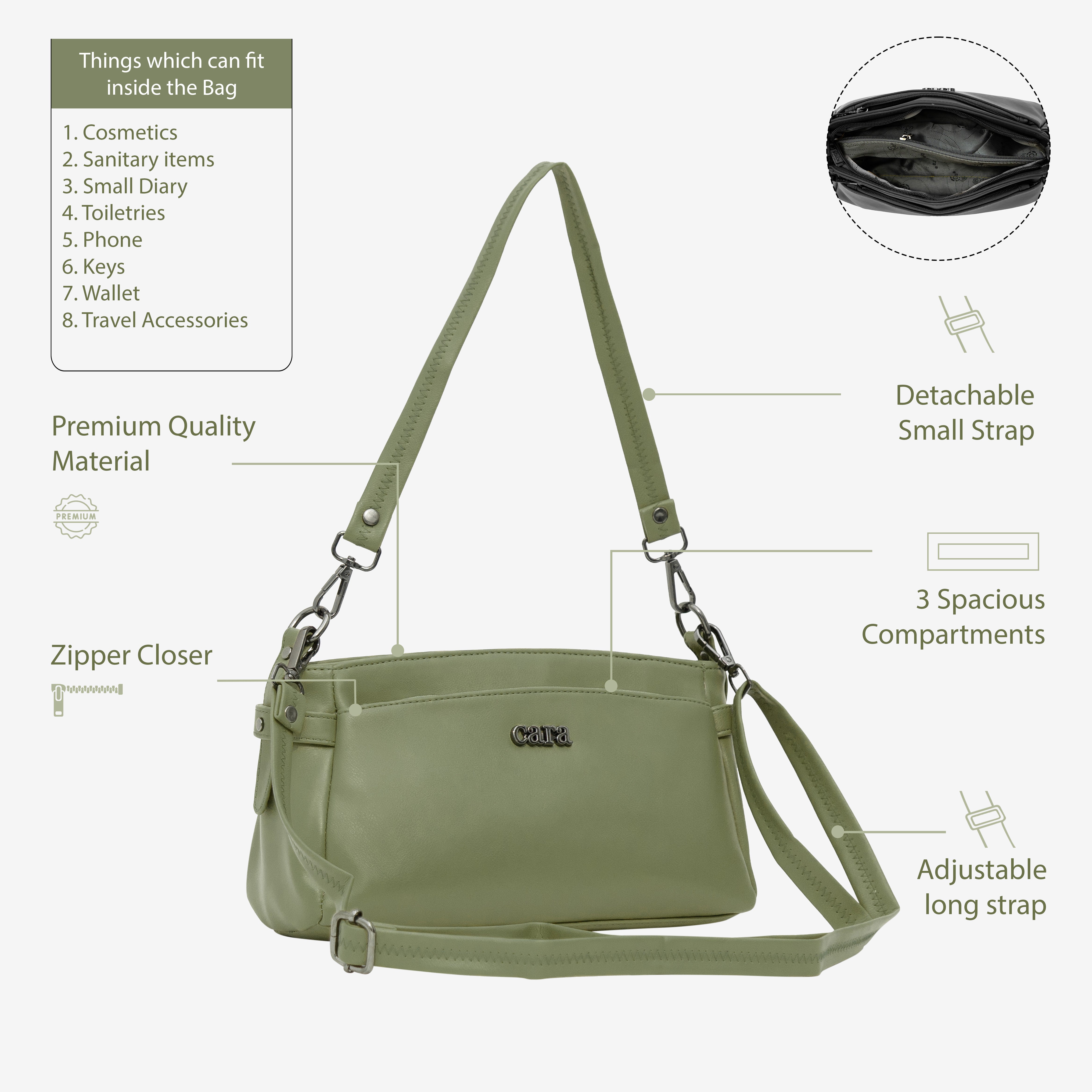 Green Weekend Carry sling | Cara