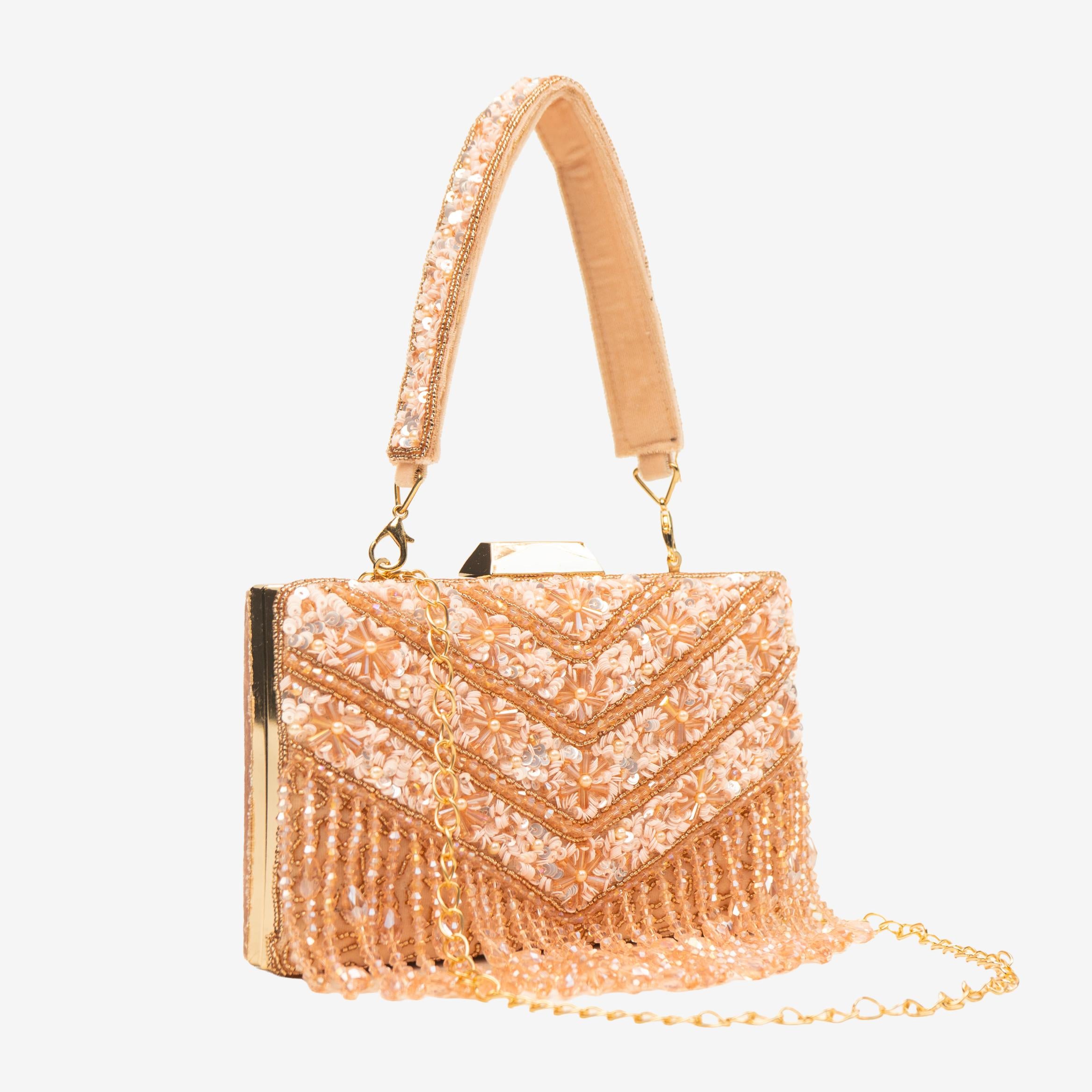 Timeless Pearl Gold Clutch