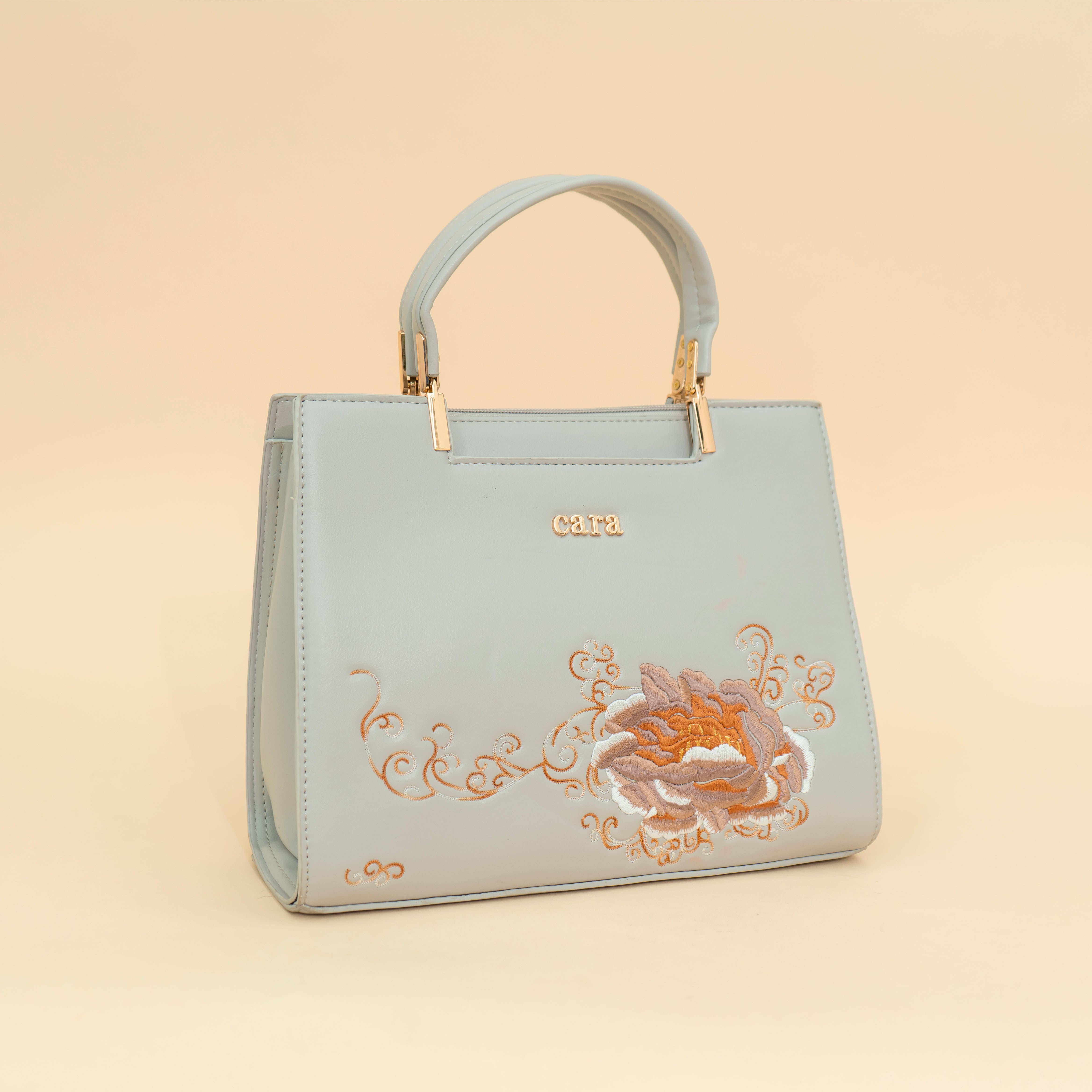 Flawless floral printed blue Handbag | cara