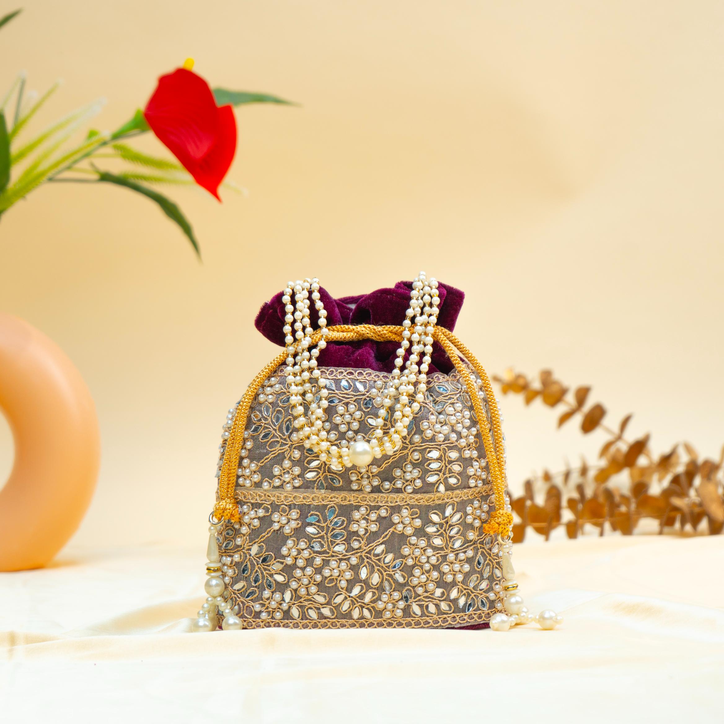 Grace Pearl Bead Potli